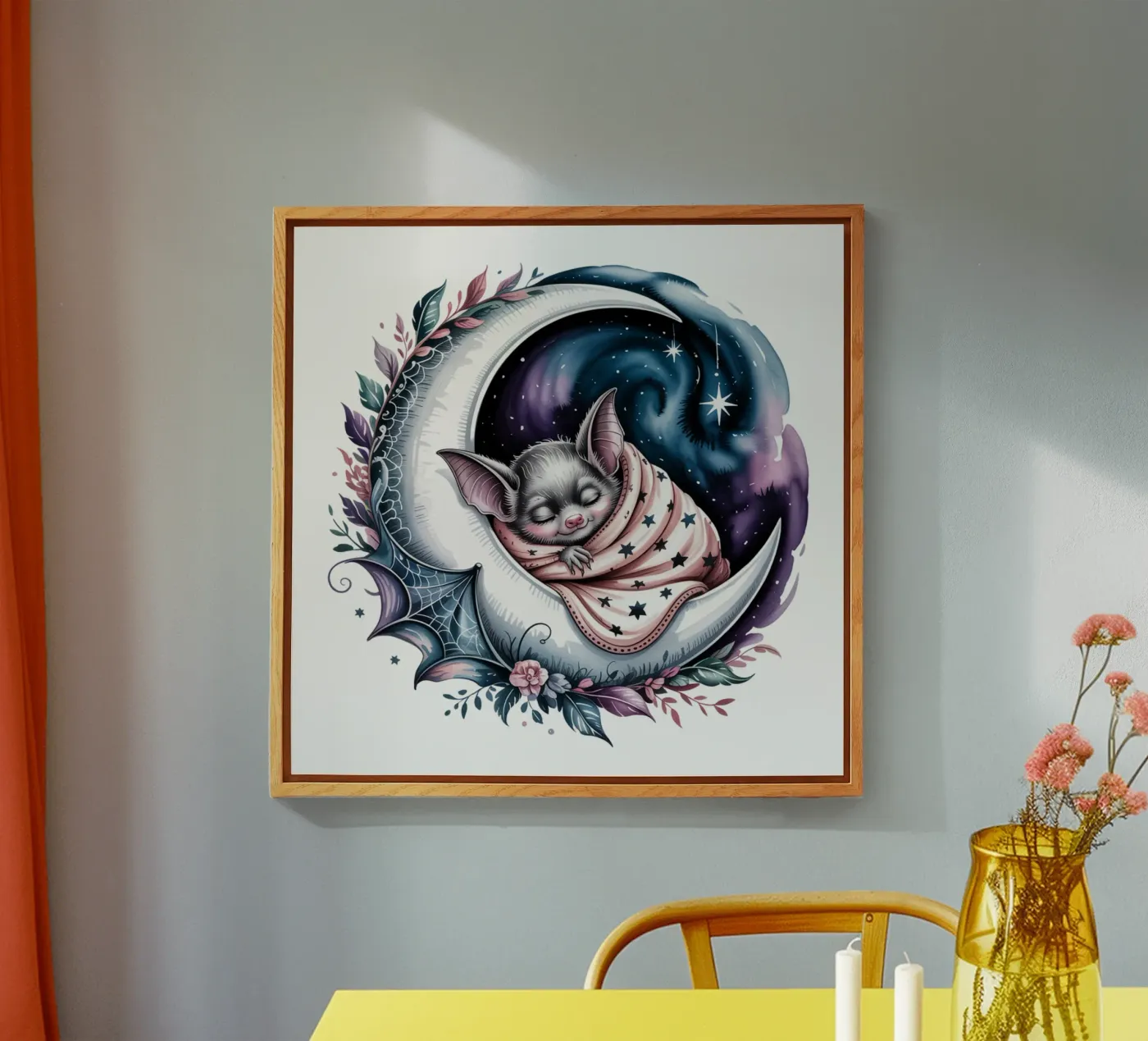 Sleeping bat Acryl-Glas von Sasyall Graphics