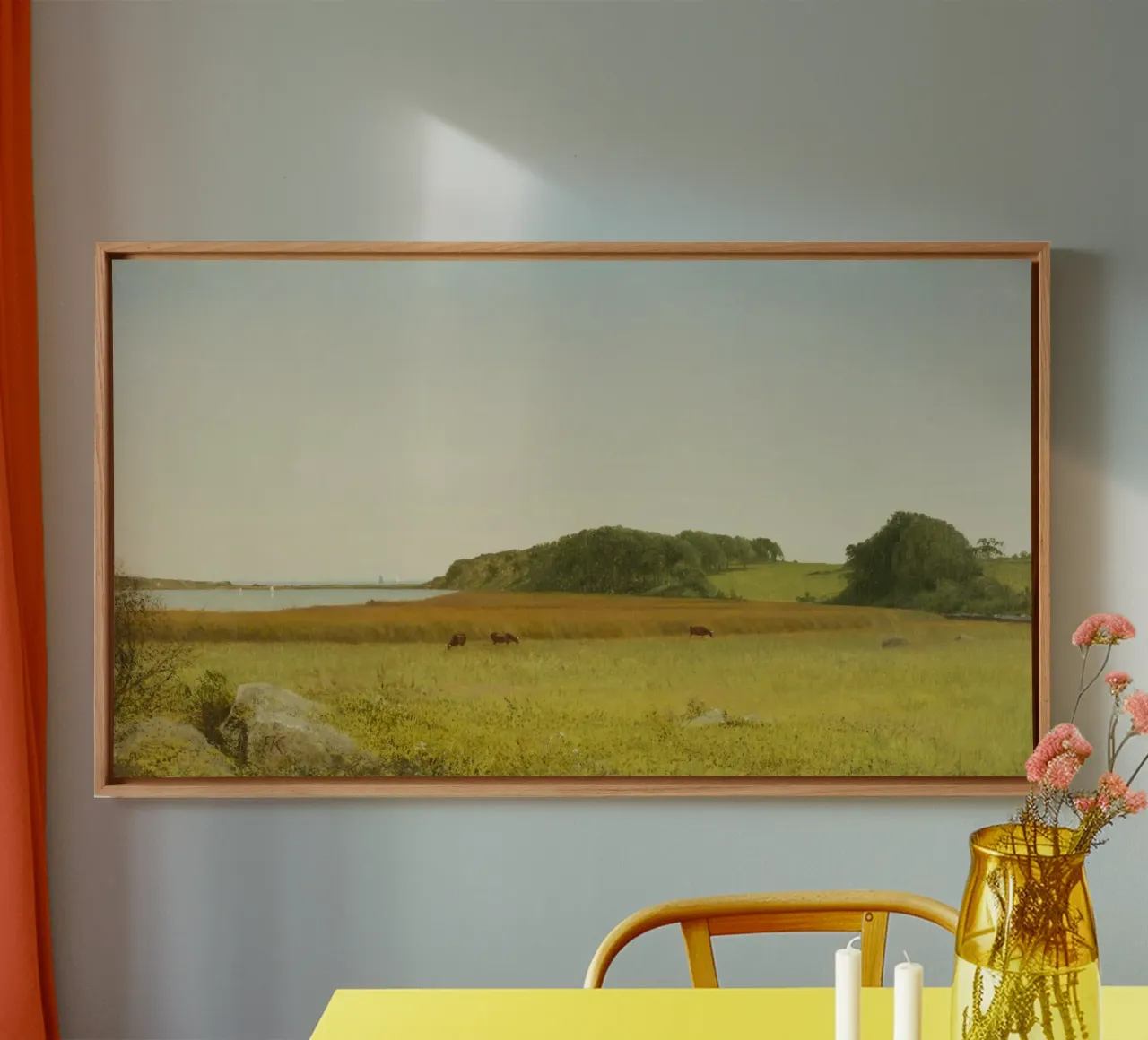 Almy's Pond, Newport lienzo con Marco flotante de vintageshop