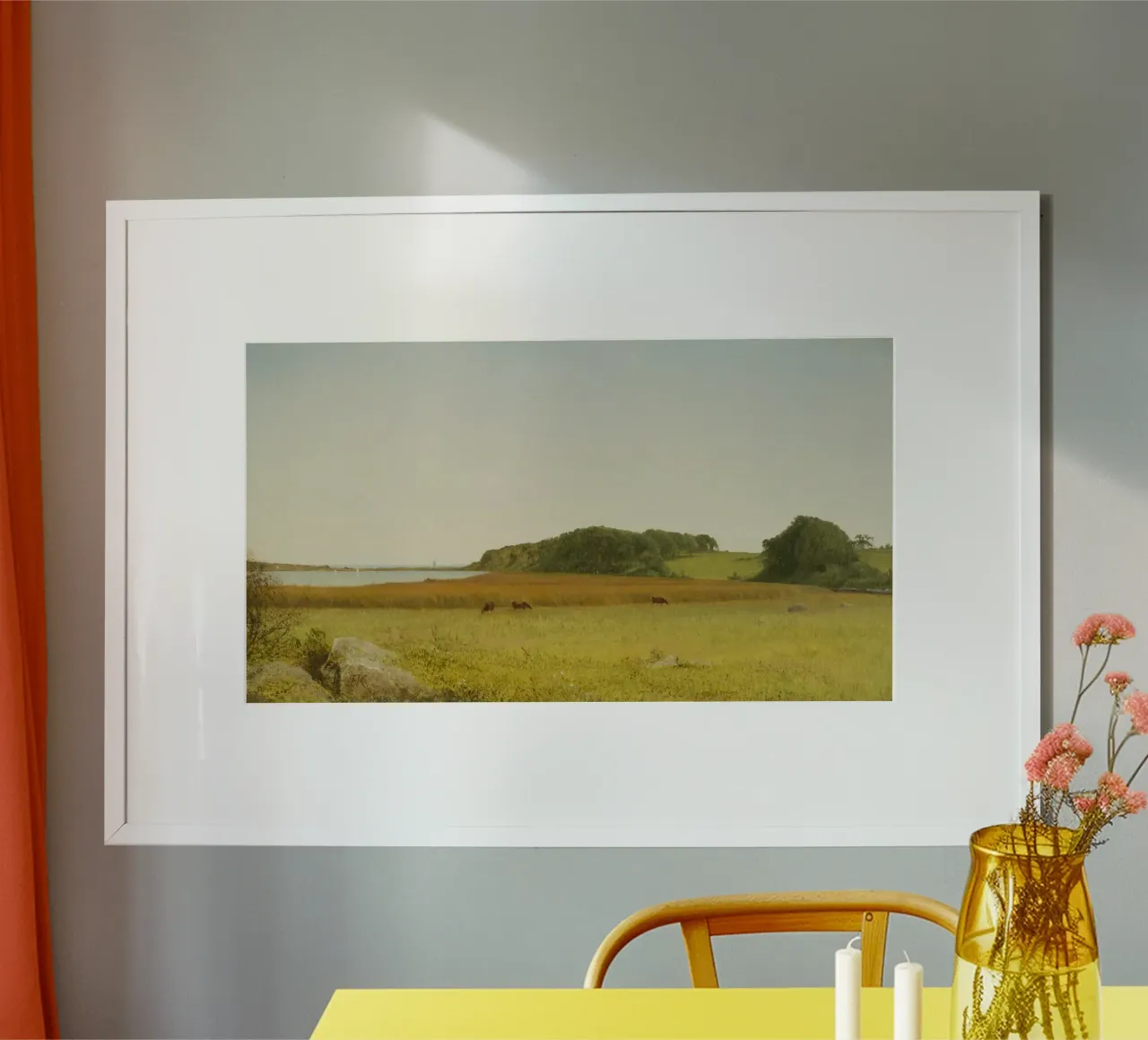 Almy's Pond, Newport poster con telaio in legno da vintageshop