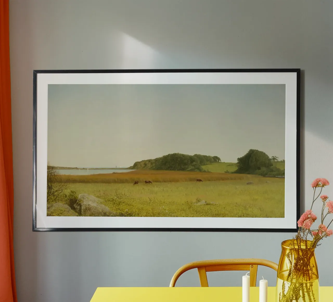 Almy's Pond, Newport poster con telaio in legno da vintageshop