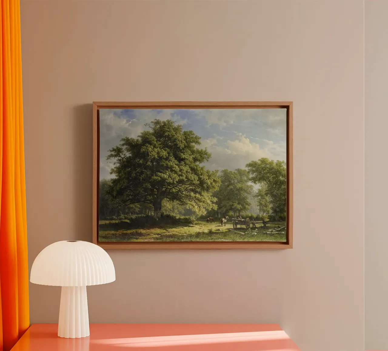 View in the Bentheim Forest canvas with Floater frame by vintageshop