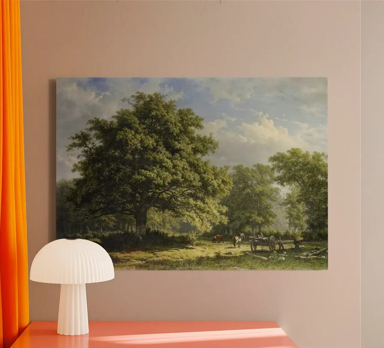 View in the Bentheim Forest canvas with Floater frame by vintageshop