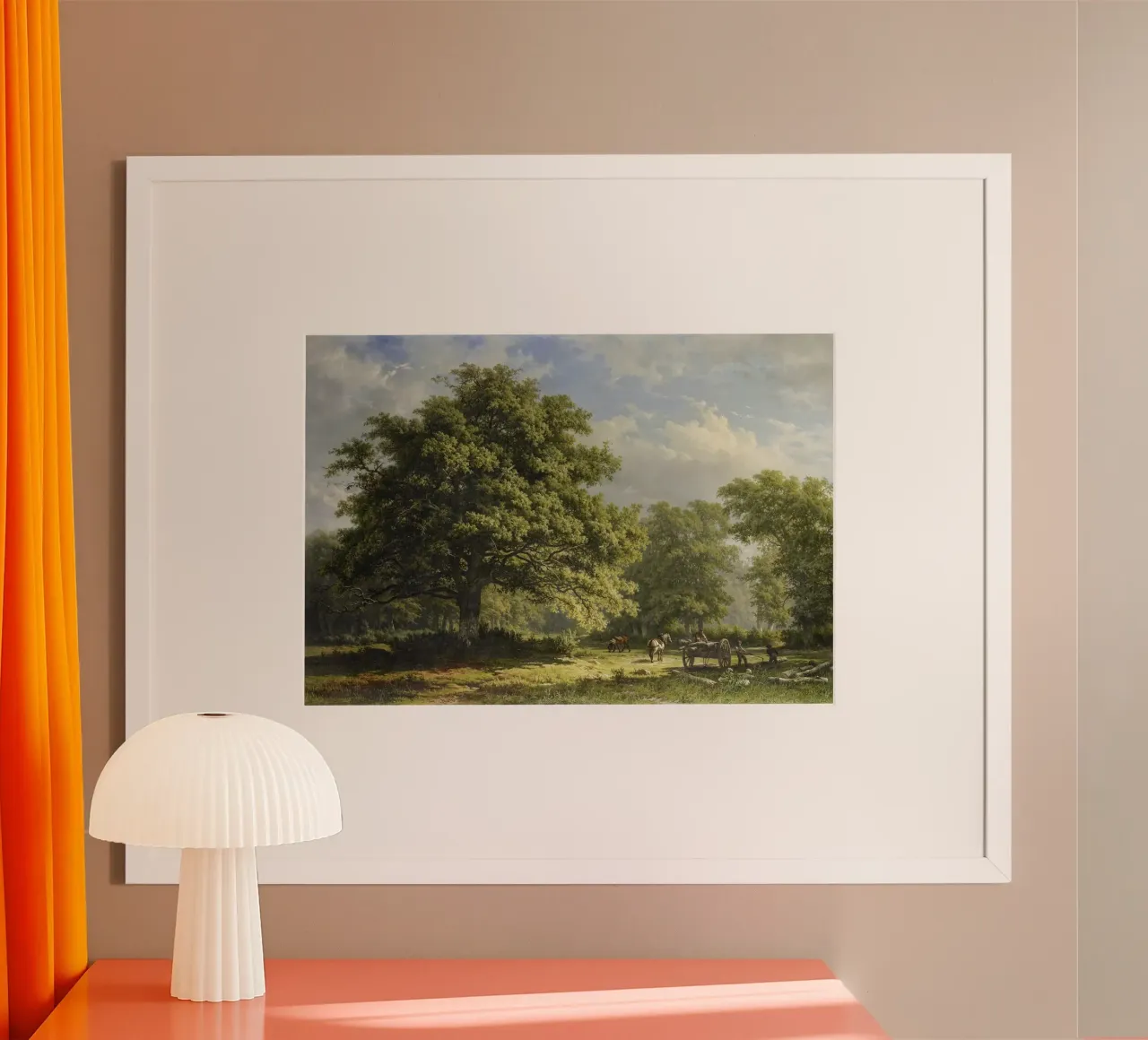 View in the Bentheim Forest poster con telaio in legno da vintageshop