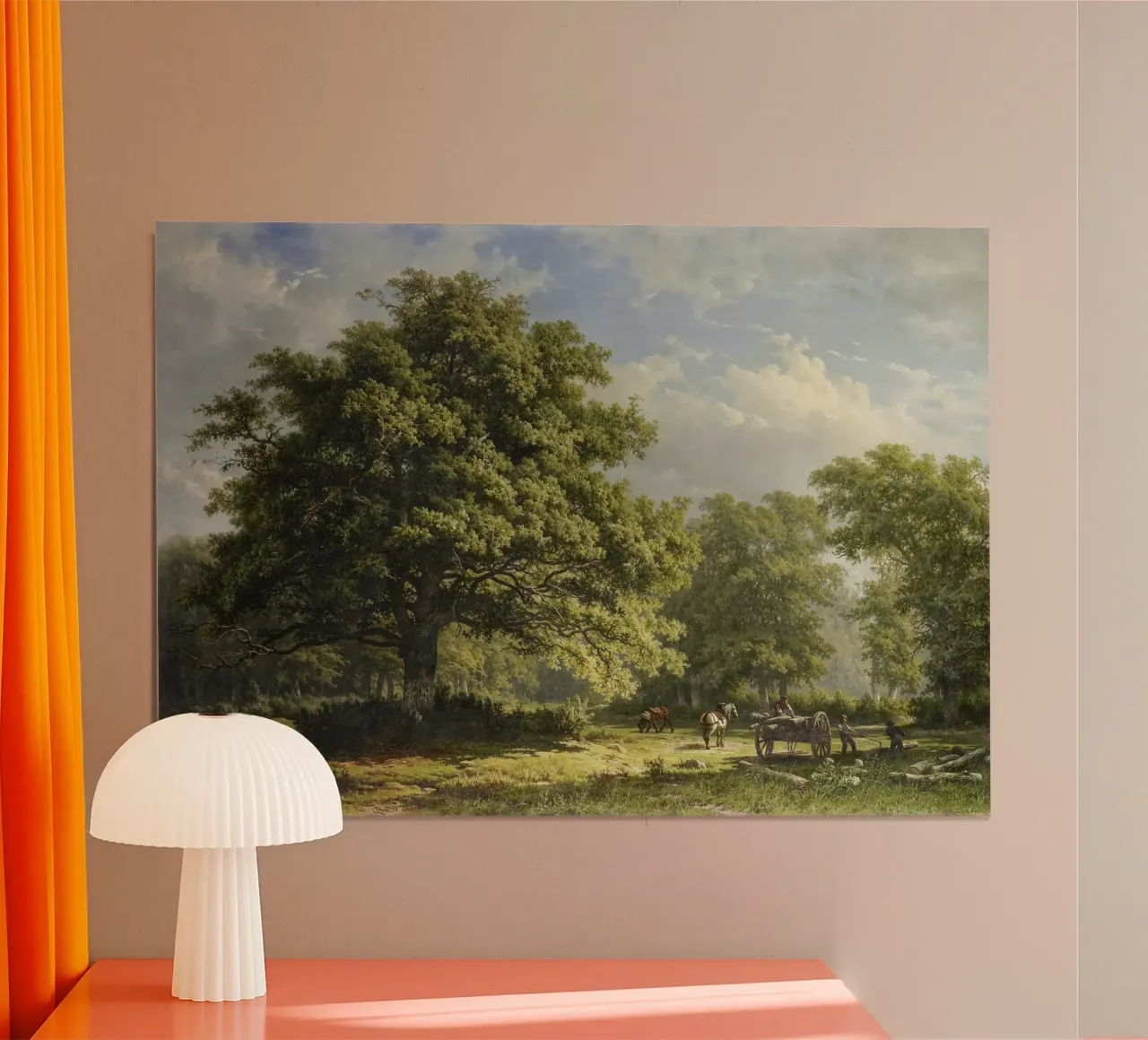 View in the Bentheim Forest poster con telaio in legno da vintageshop