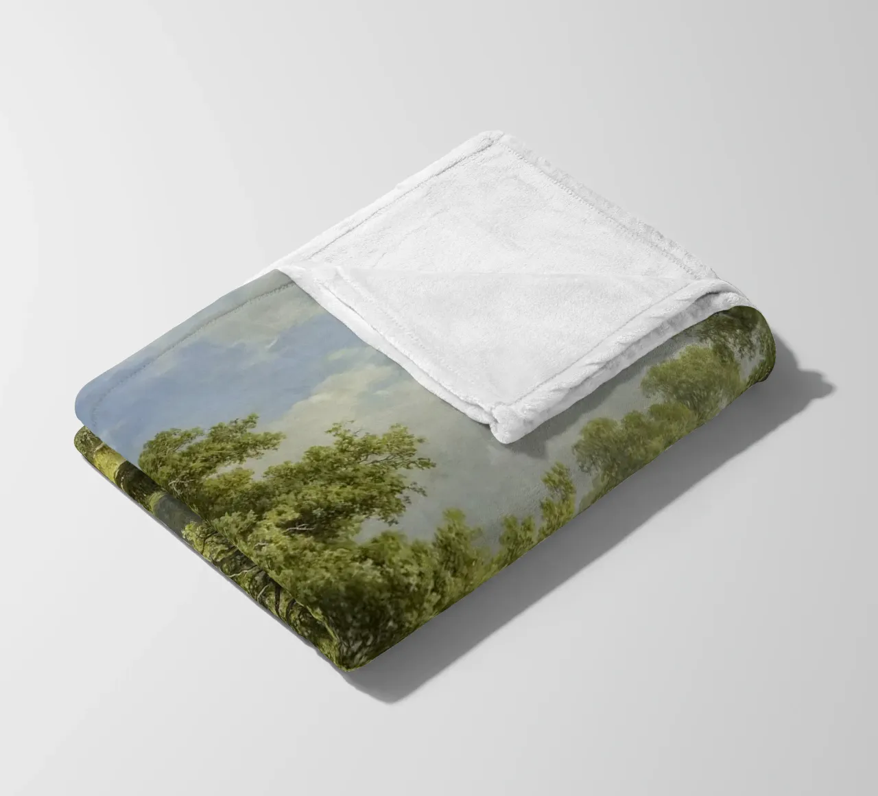 View in the Bentheim Forest coperta in pile da vintageshop