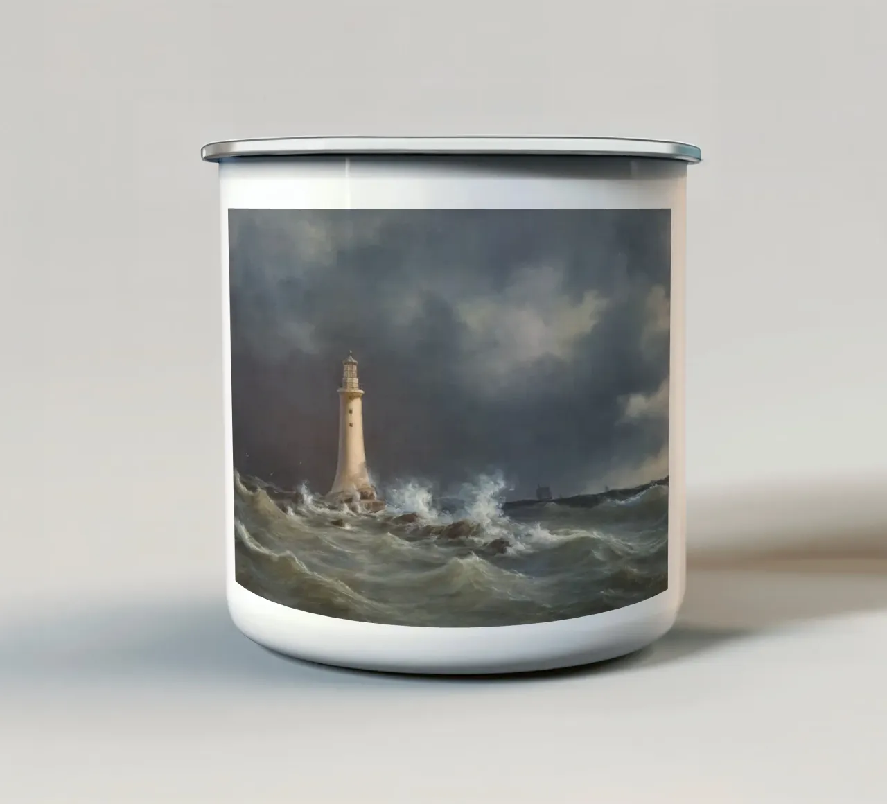 Eddystone Lighthouse tazza in smalto da vintageshop