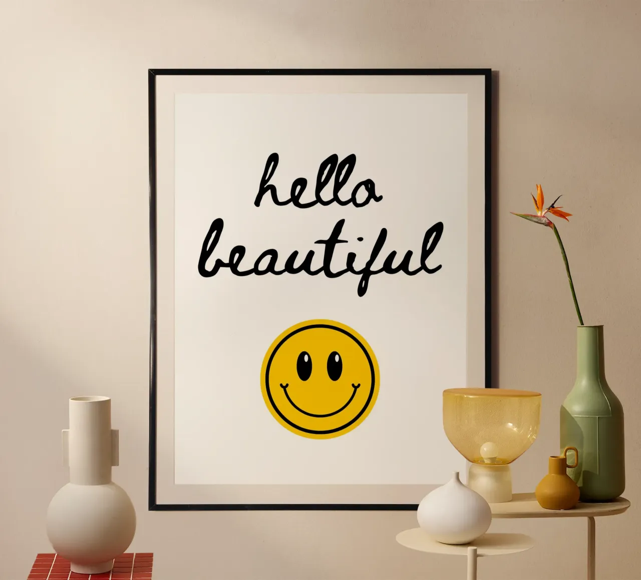 Hello beautiful poster da PinkCandyWalls