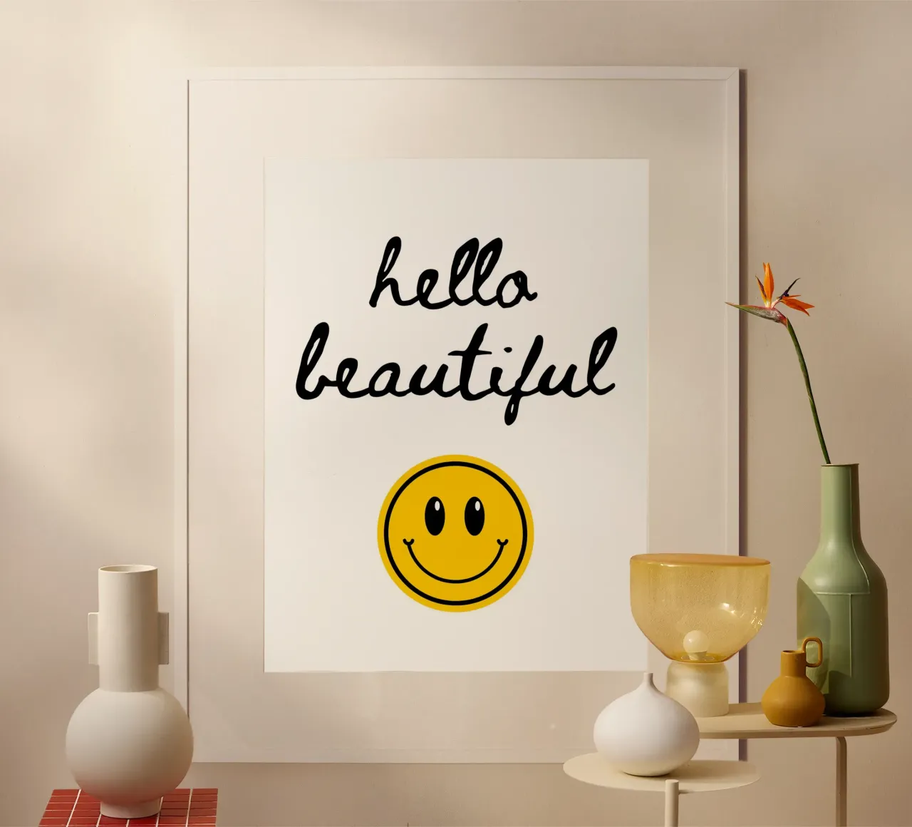 Hello beautiful poster da PinkCandyWalls