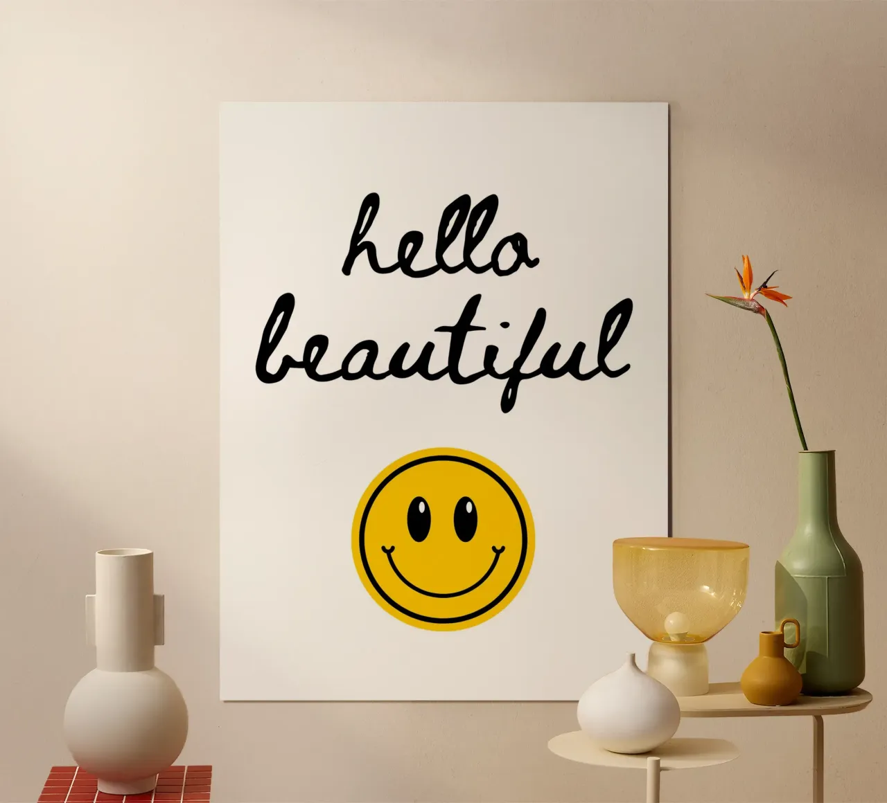 Hello beautiful poster da PinkCandyWalls