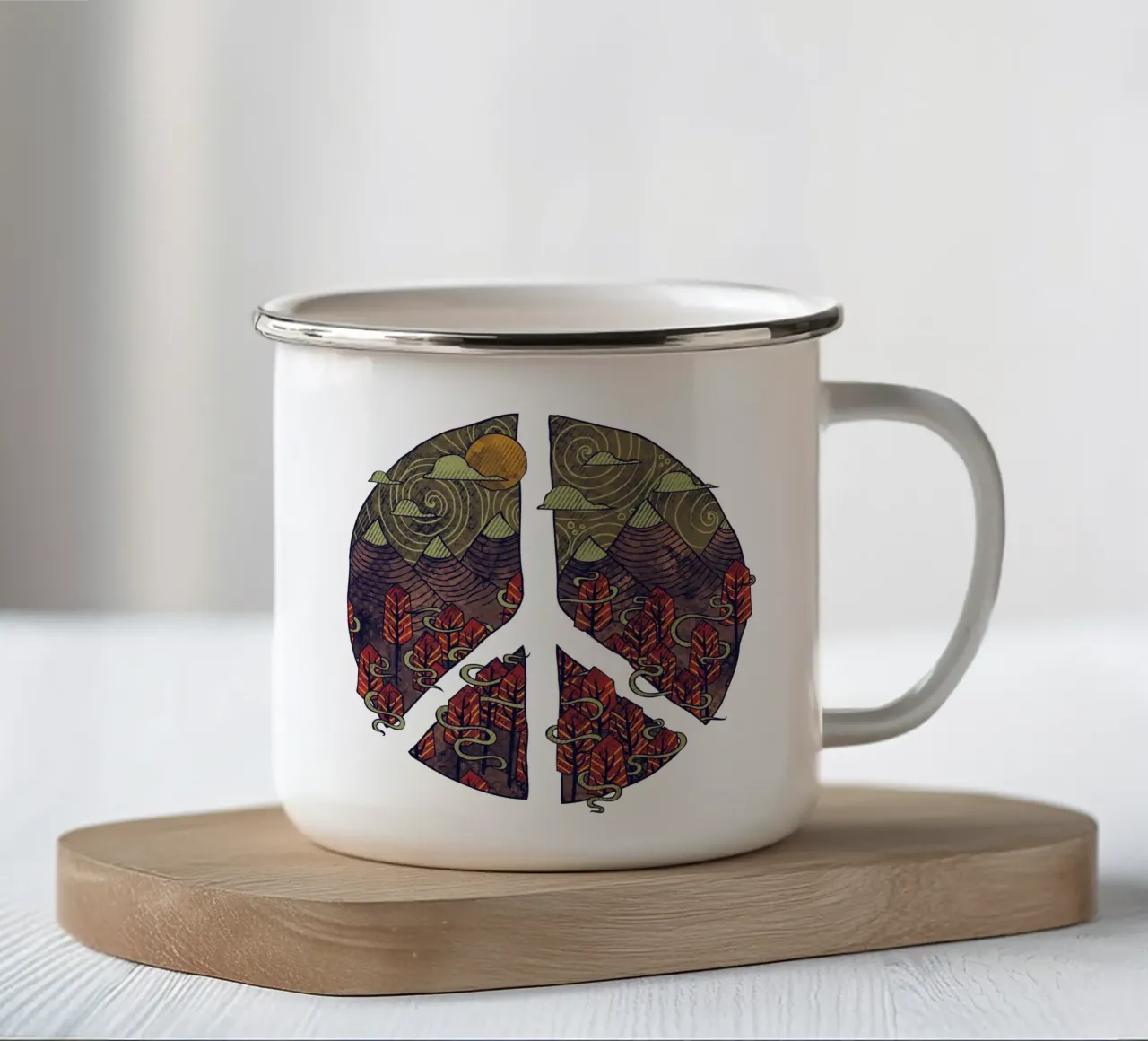 Peaceful Landscape tazza in smalto da againstbound