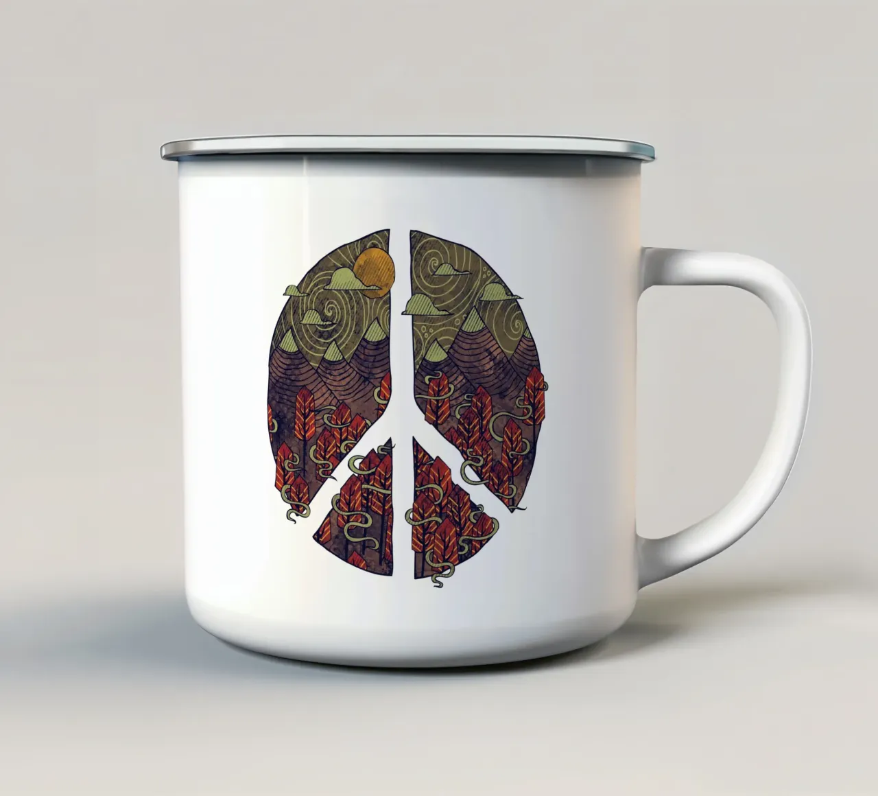 Peaceful Landscape tazza in smalto da againstbound