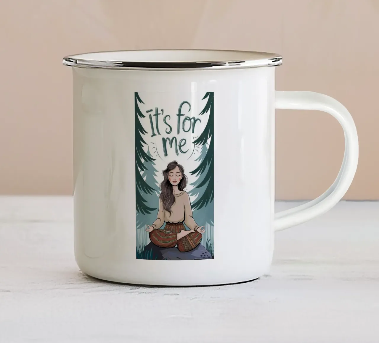 meditation in forest tazza in smalto da melts