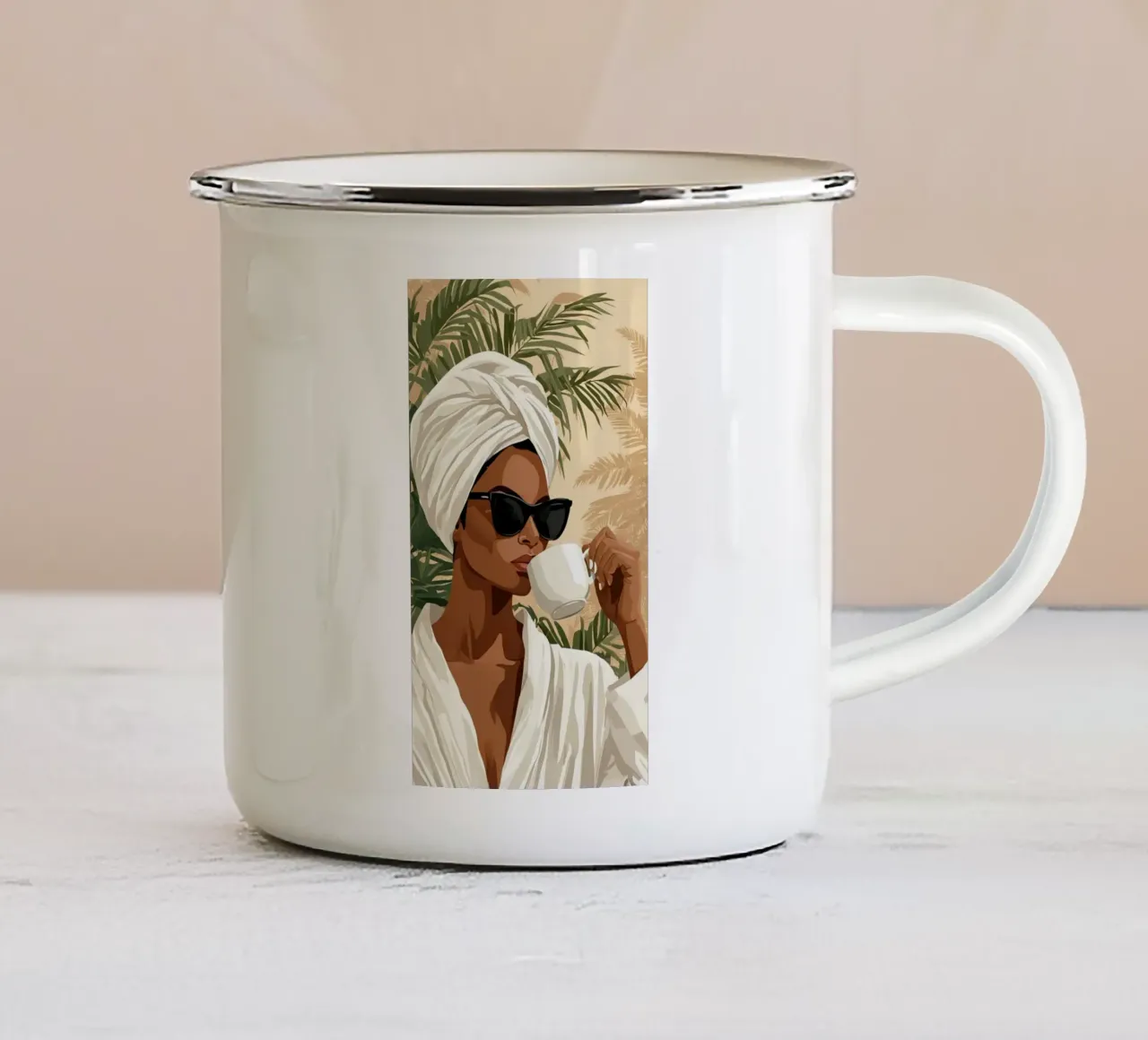 coffee in sunset tazza in smalto da melts