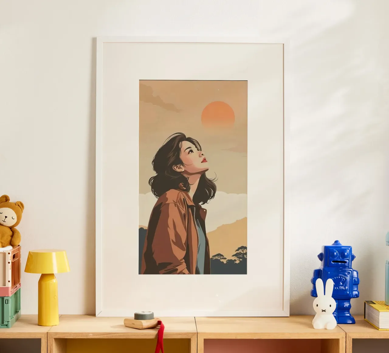 girl viewing the sunset poster da hamily