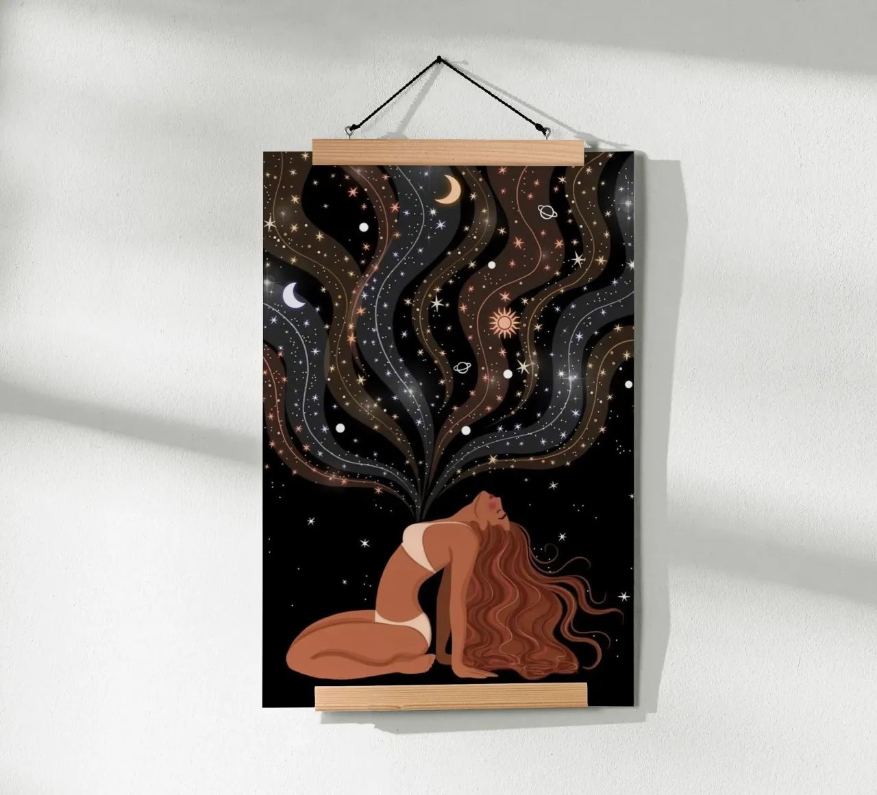 heart on sky poster con telaio in legno da melts