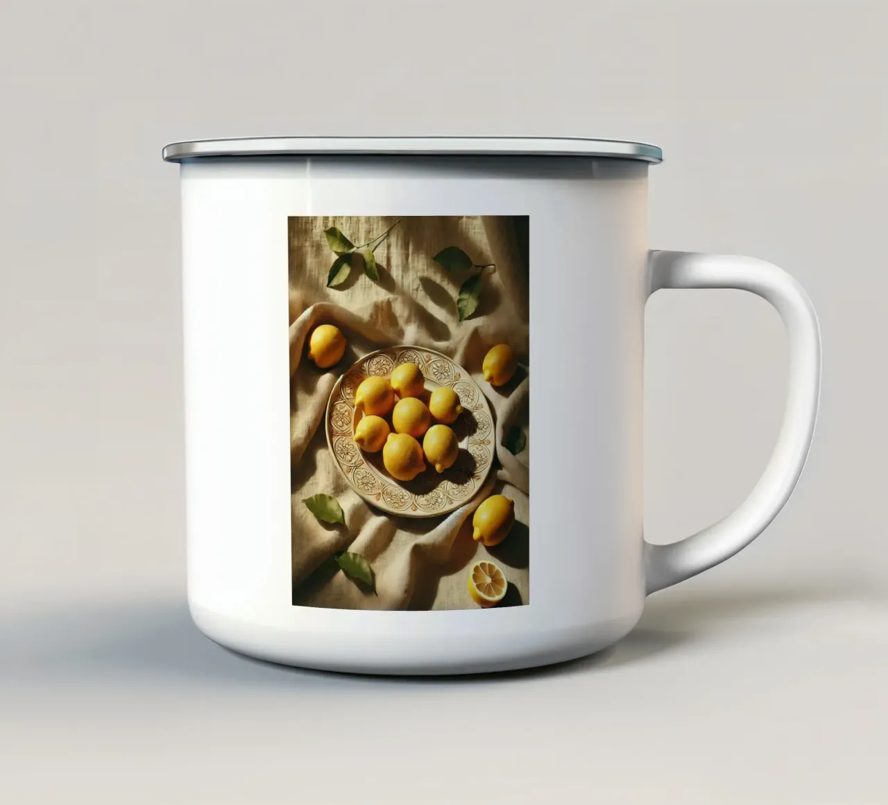 Piatto di limoni tazza in smalto da VintageBotanics