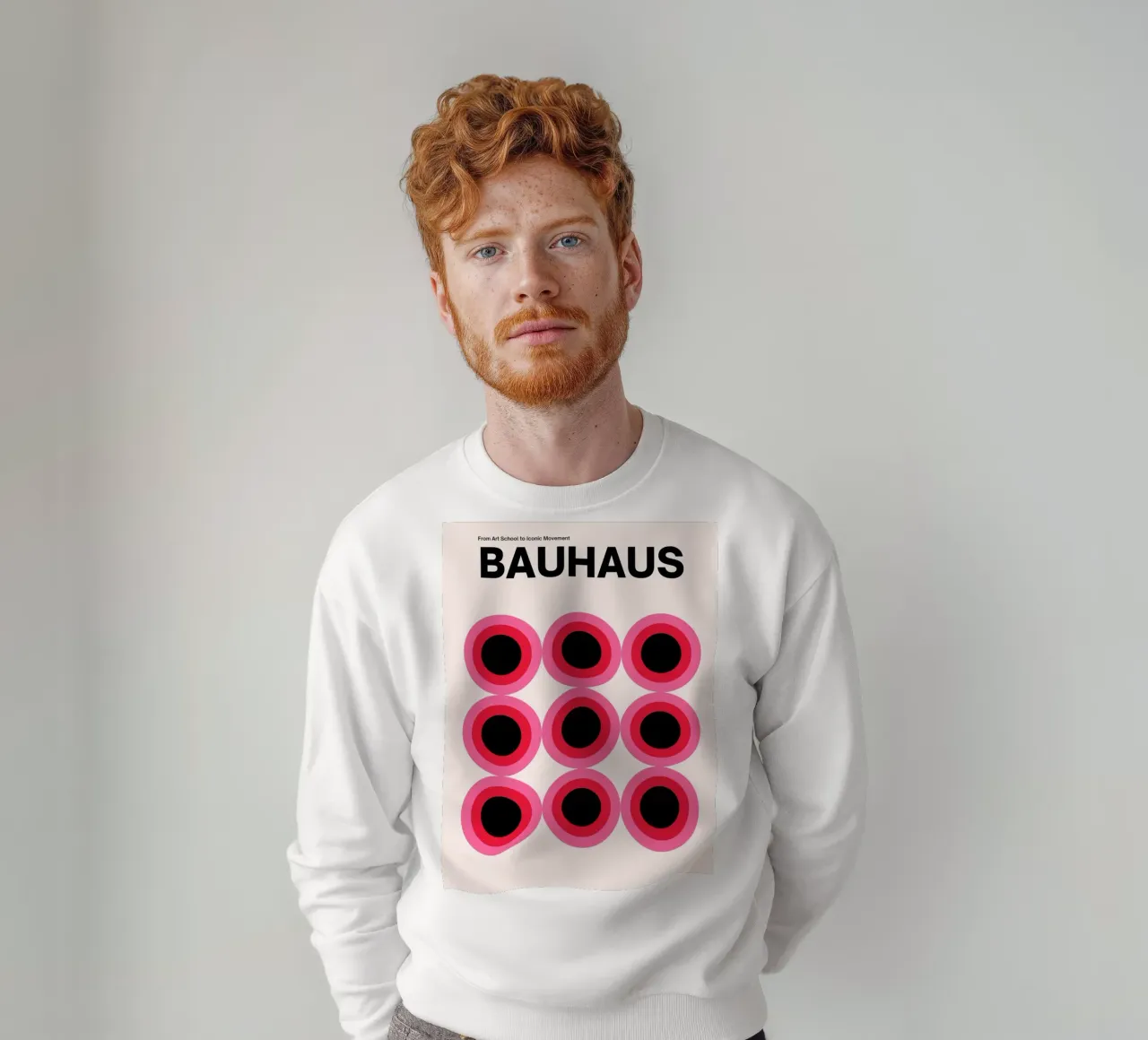 Bauhaus Circles - Arte Gráfico Abstracto sudadera de Casa Calm