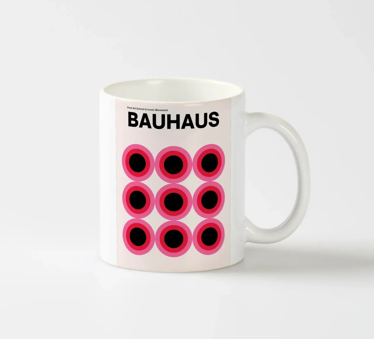 Bauhaus Circles - Art graphique abstrait mug en céramique de Casa Calm