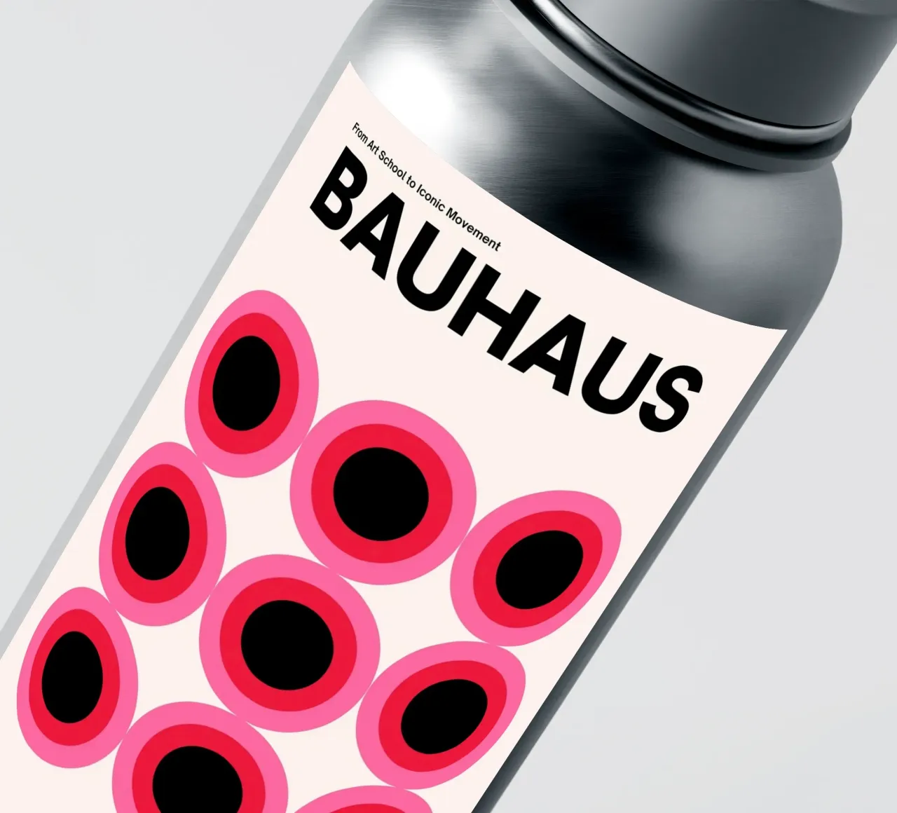 Bauhaus Circles - Art graphique abstrait autocollant de Casa Calm