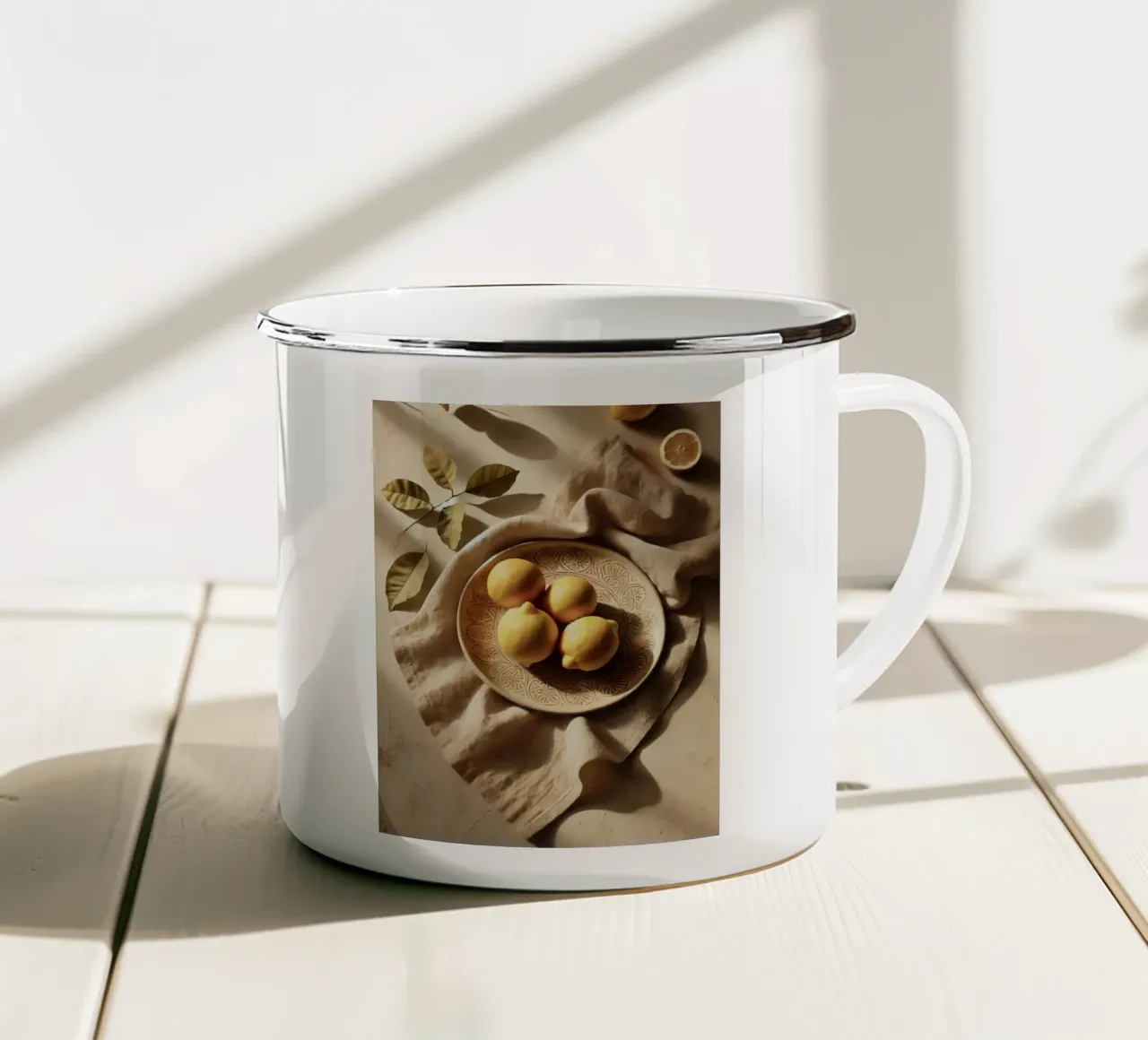 Piatto di limoni tazza in smalto da VintageBotanics
