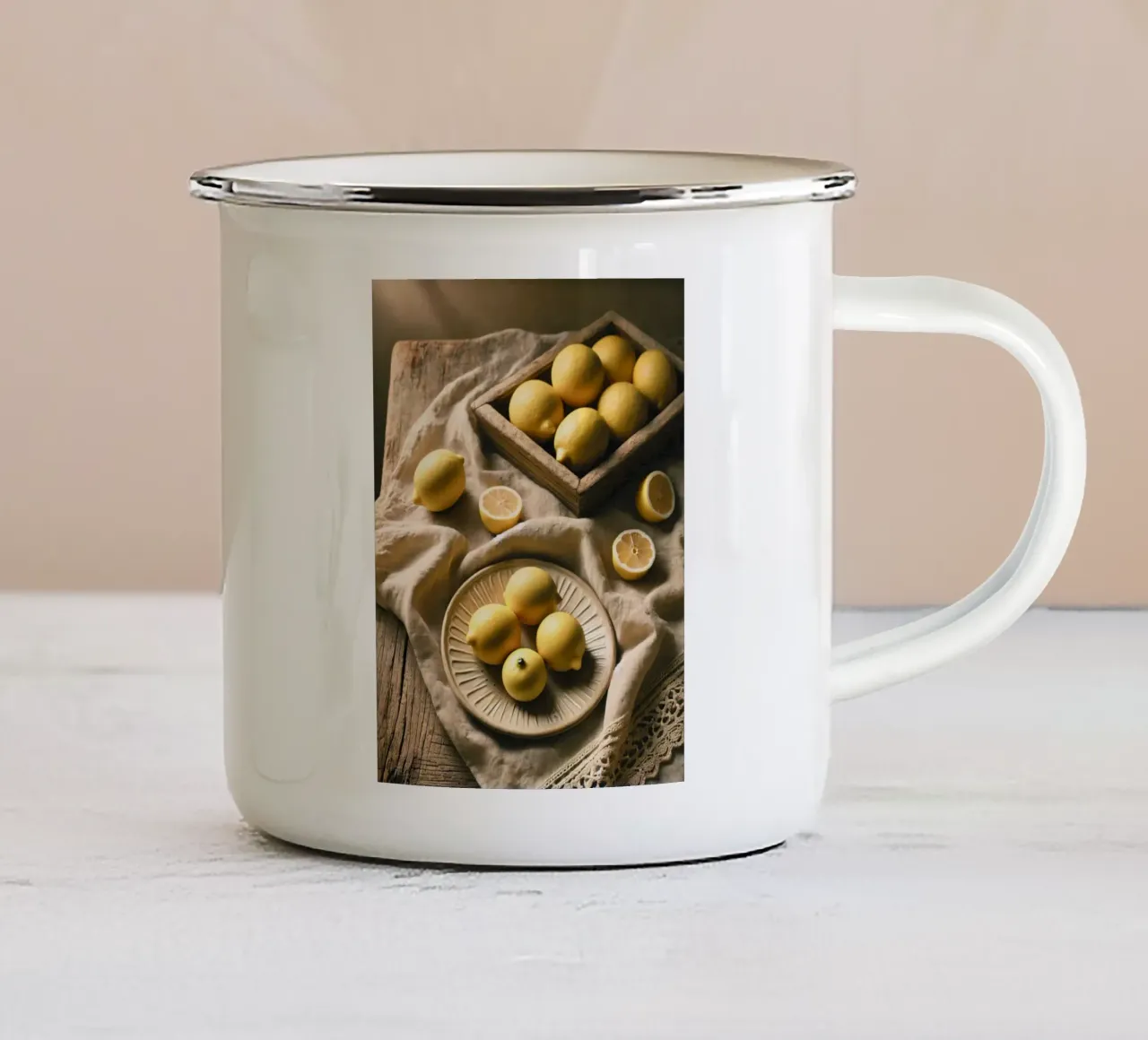 Piatto di limoni tazza in smalto da VintageBotanics