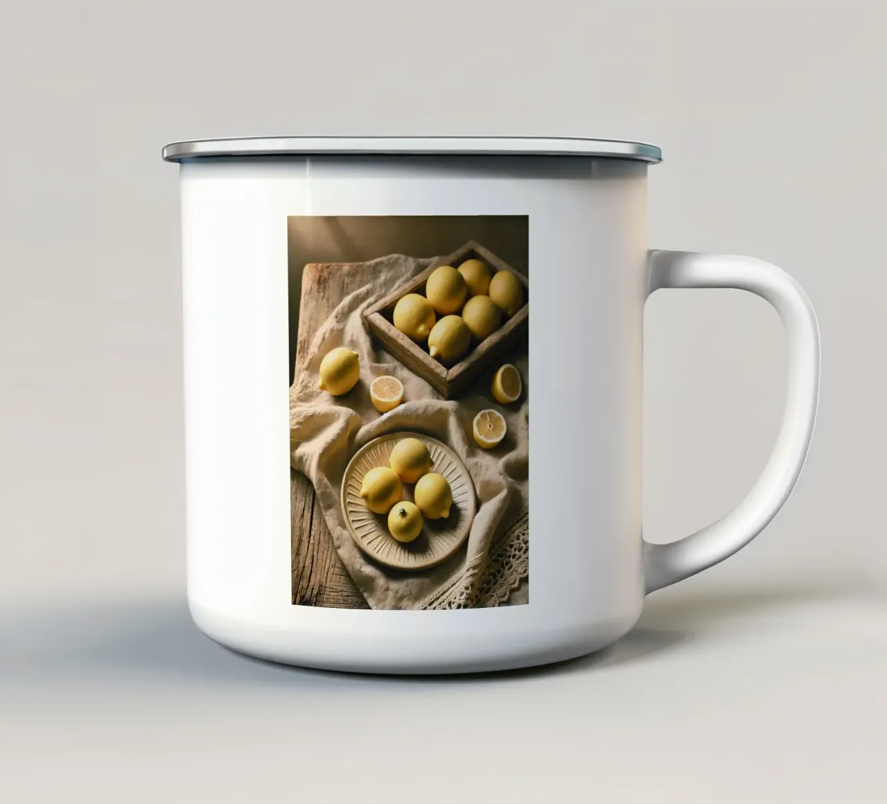 Piatto di limoni tazza in smalto da VintageBotanics