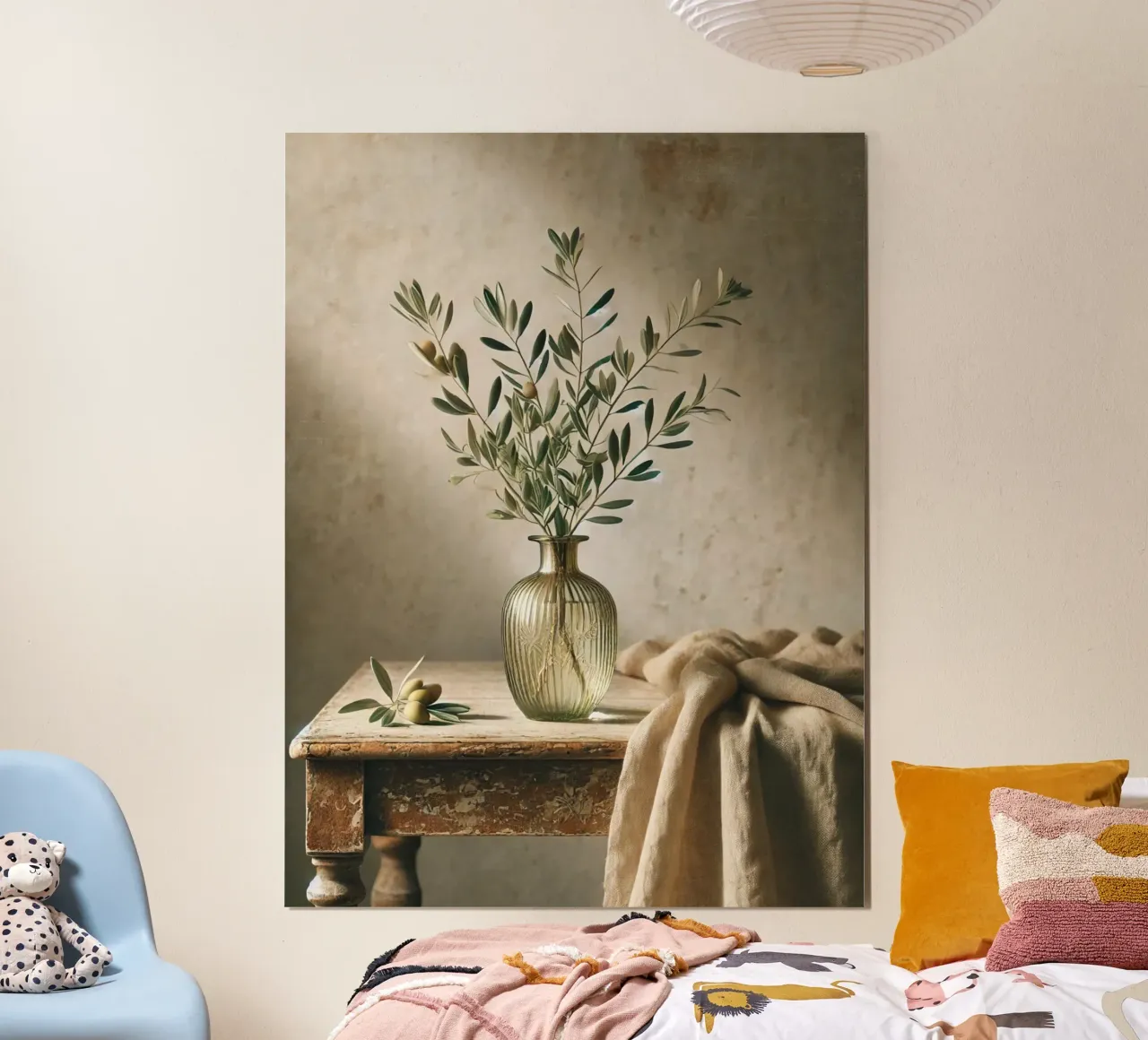 Rami d'ulivo in vaso poster con telaio in plastica da VintageBotanics