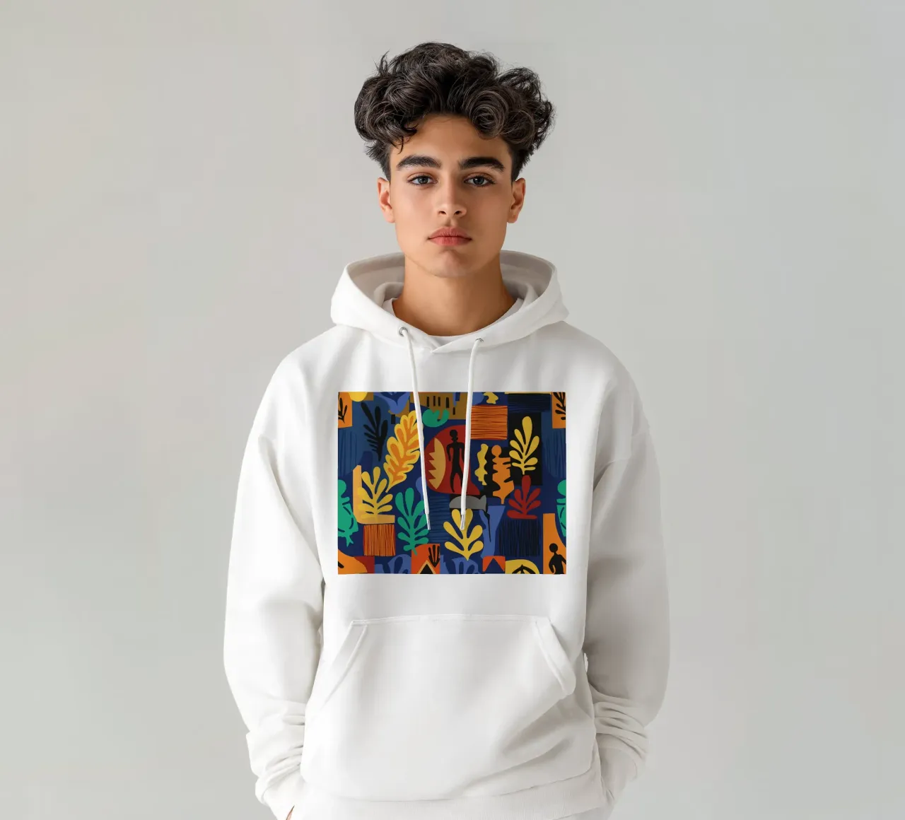 Cut Out Flowers African Pattern Design felpa con cappuccio da Abstract and Patterns