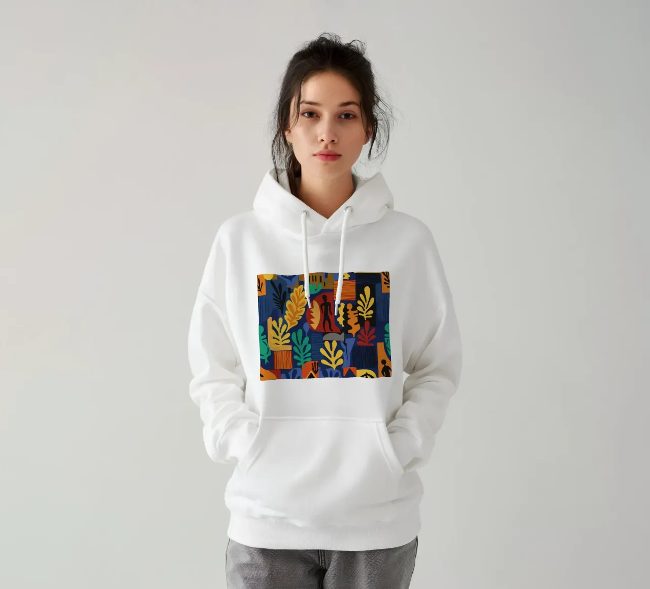 Cut Out Flowers African Pattern Design felpa con cappuccio da Abstract and Patterns