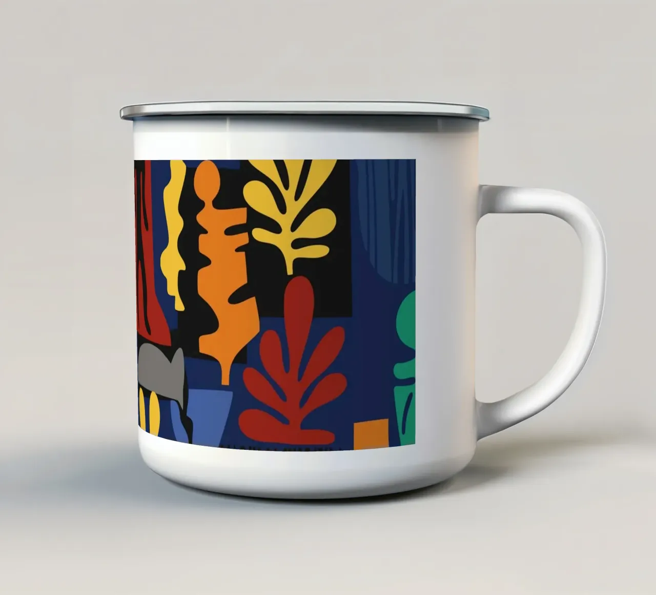 Cut Out Flowers African Pattern Design tazza in smalto da Abstract and Patterns