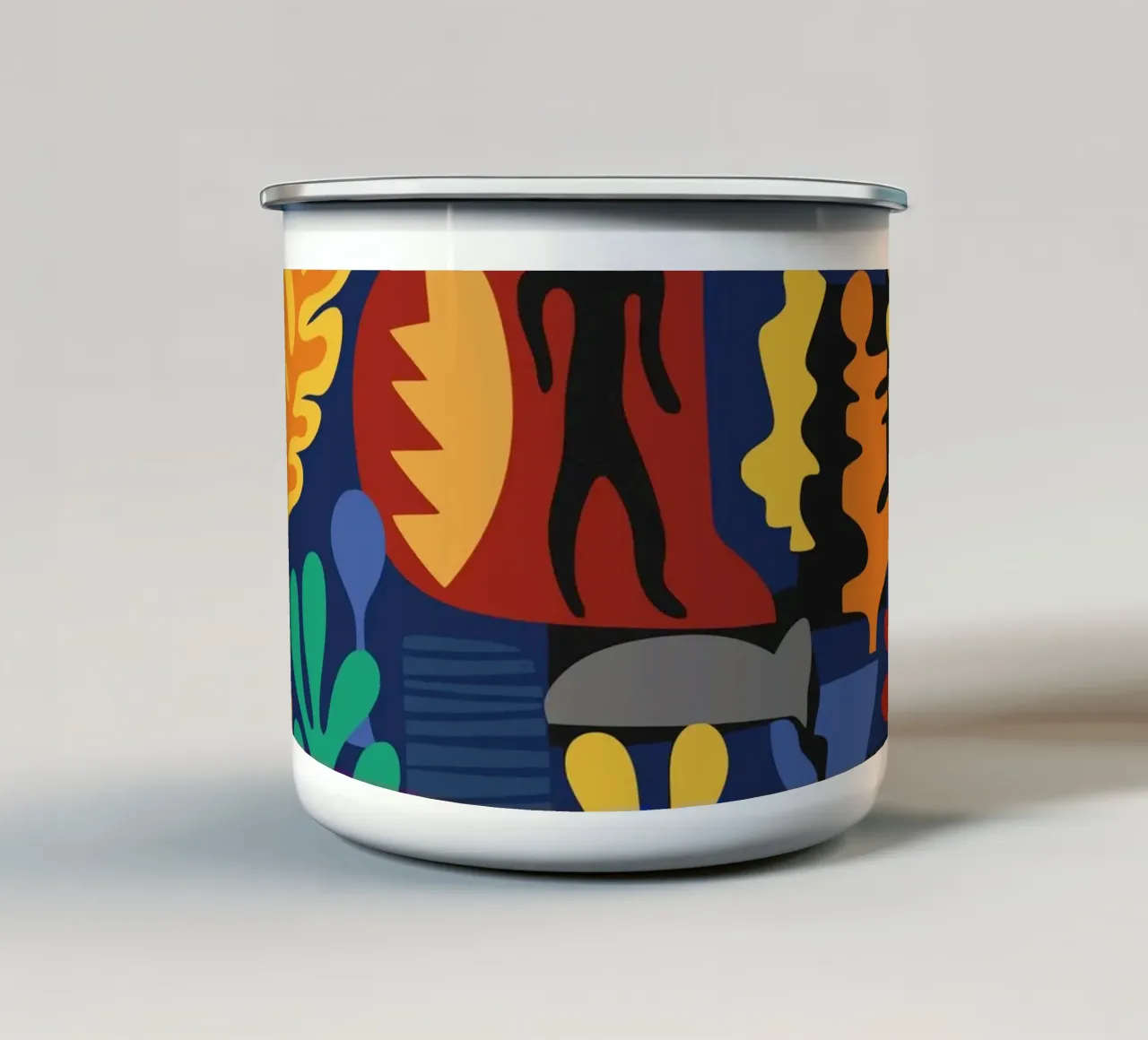 Cut Out Flowers African Pattern Design tazza in smalto da Abstract and Patterns