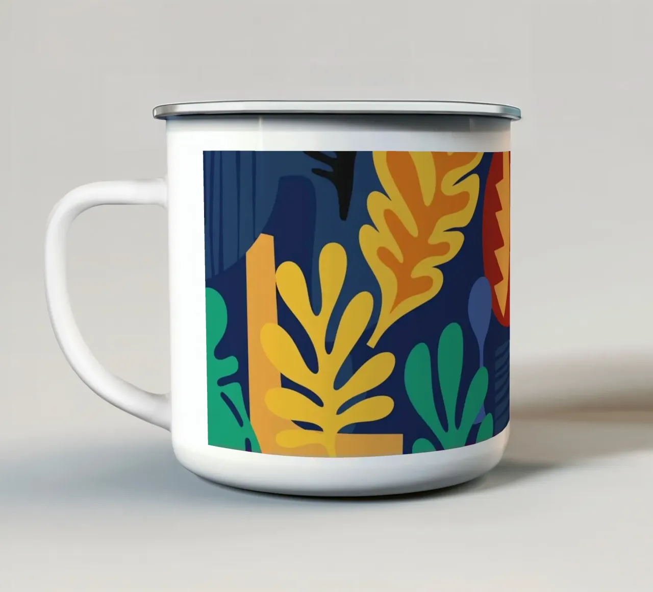 Cut Out Flowers African Pattern Design tazza in smalto da Abstract and Patterns