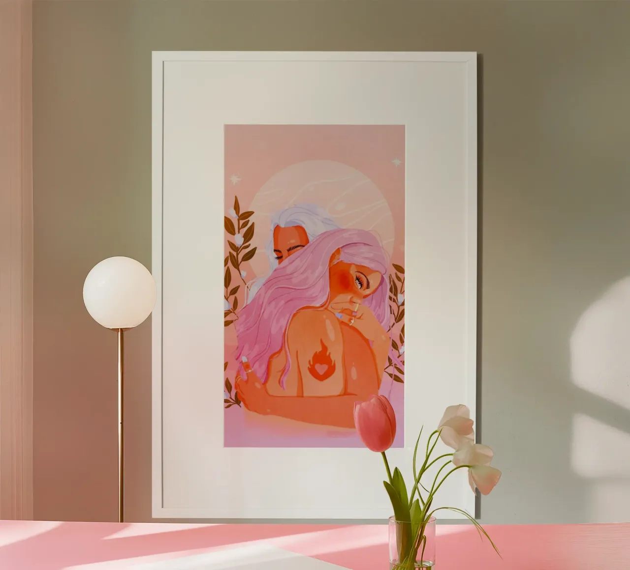 holding each poster con telaio in legno da panada