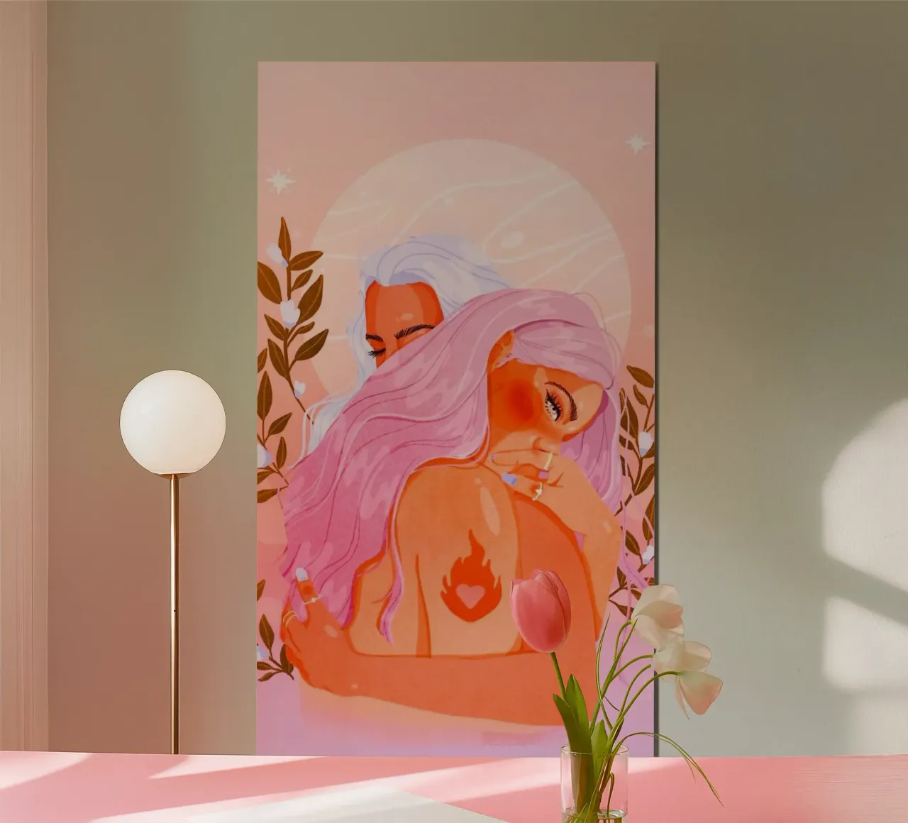 holding each poster con telaio in legno da panada