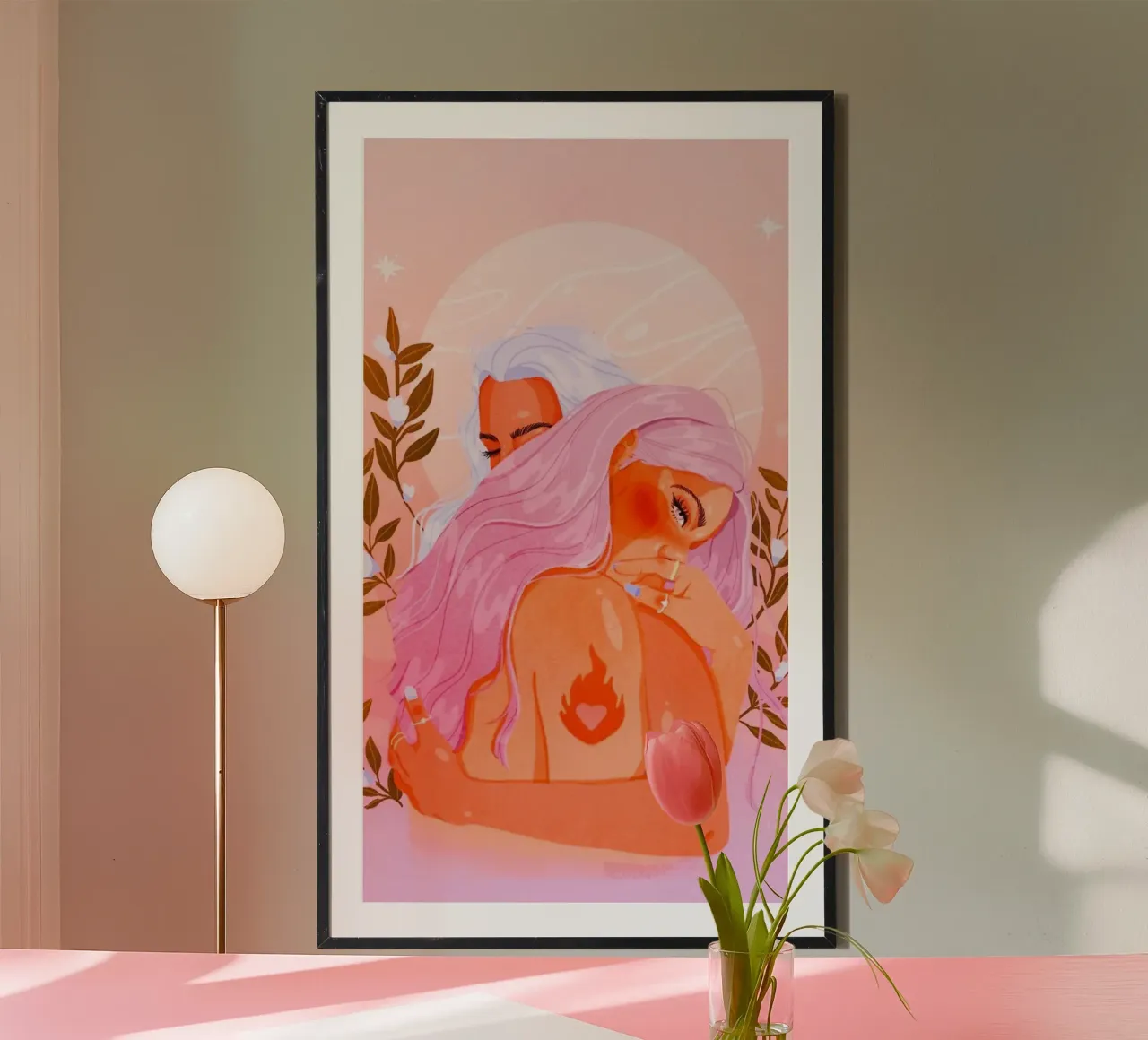 holding each poster con telaio in legno da panada