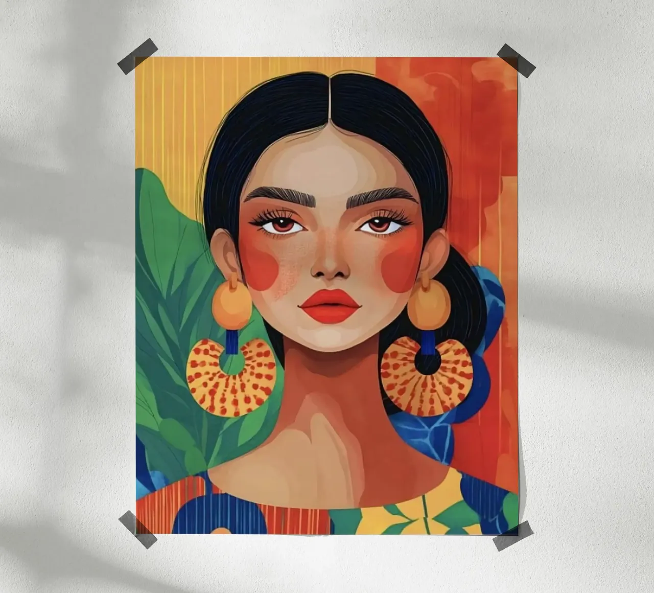 posture girl colorful poster da panada