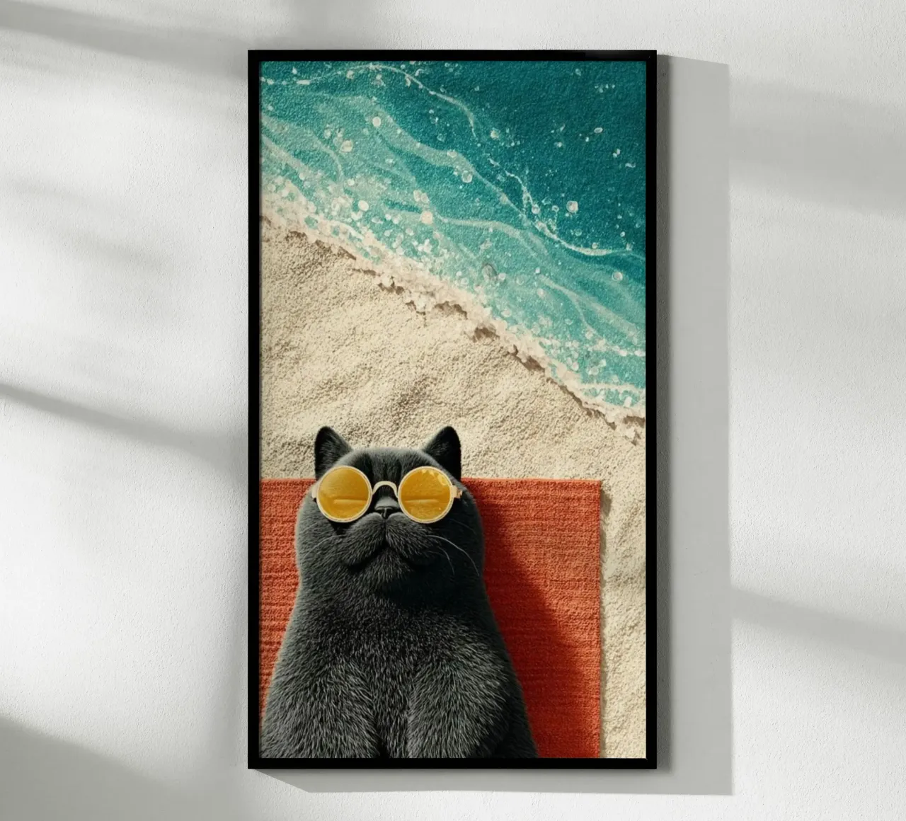 cat with orange glasses poster da panada