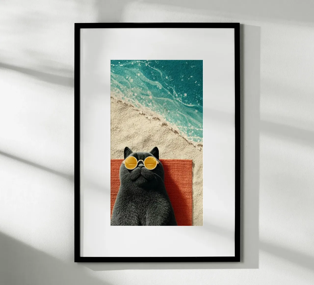 cat with orange glasses poster da panada