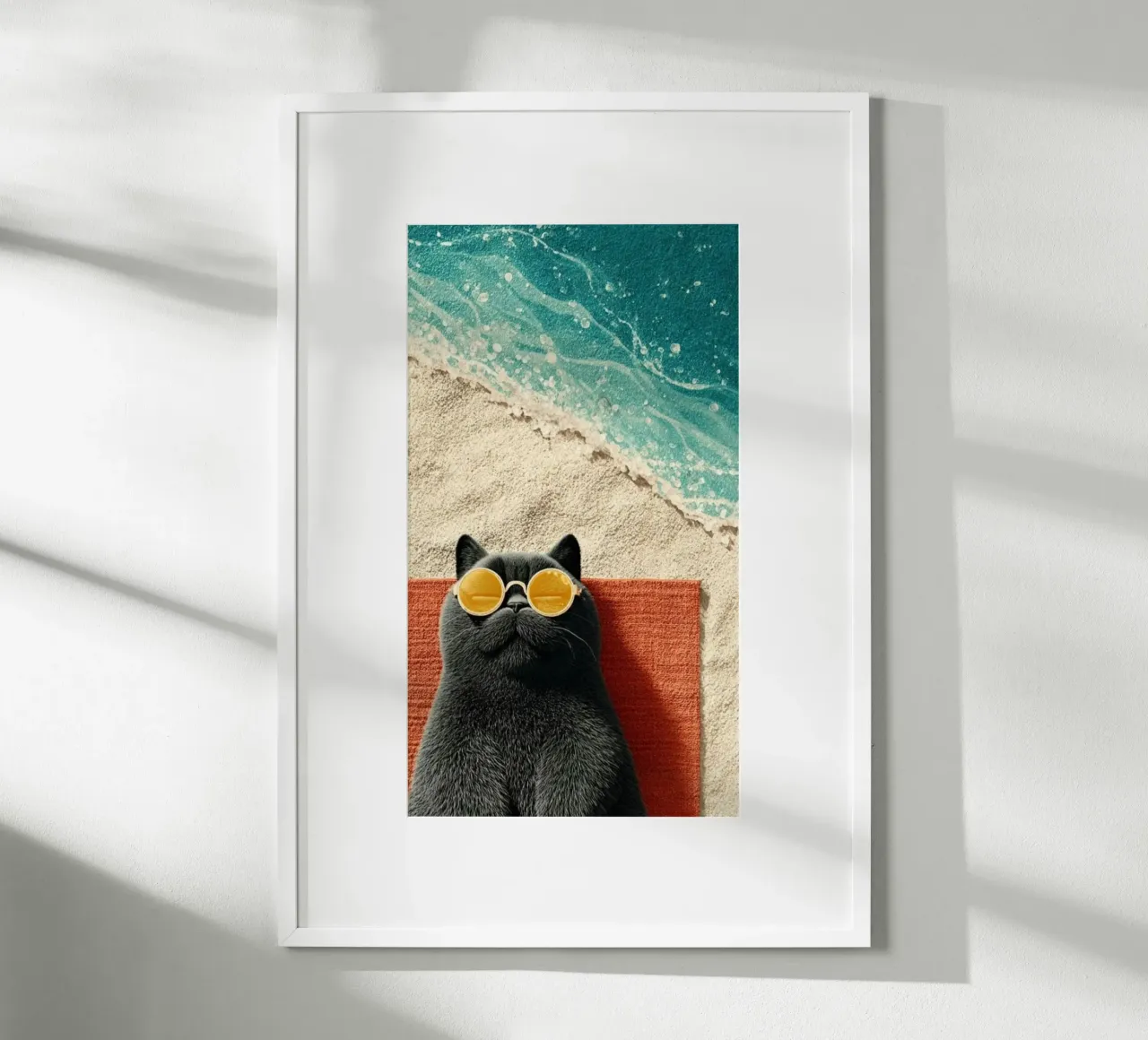 cat with orange glasses poster da panada