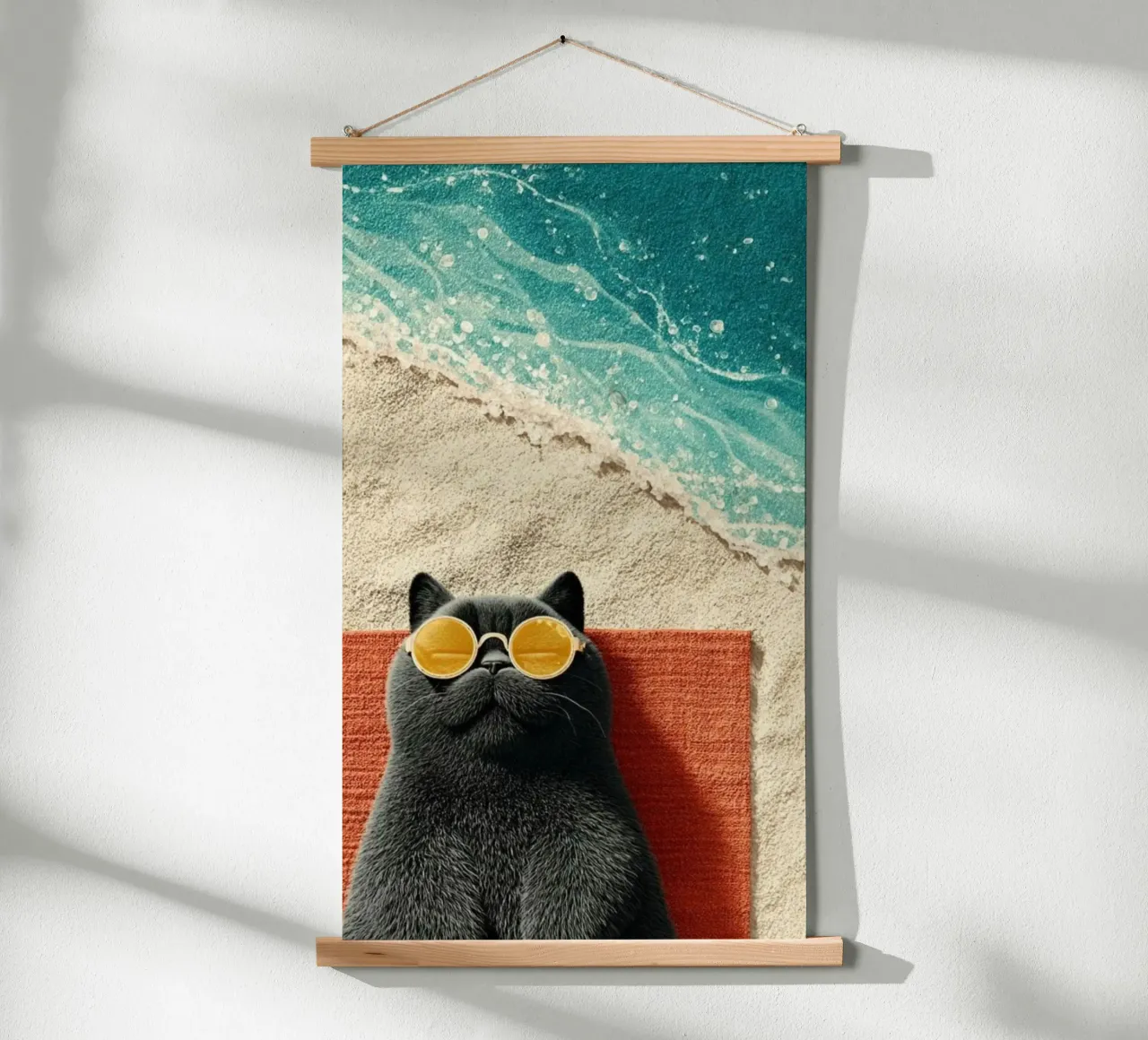 cat with orange glasses poster da panada