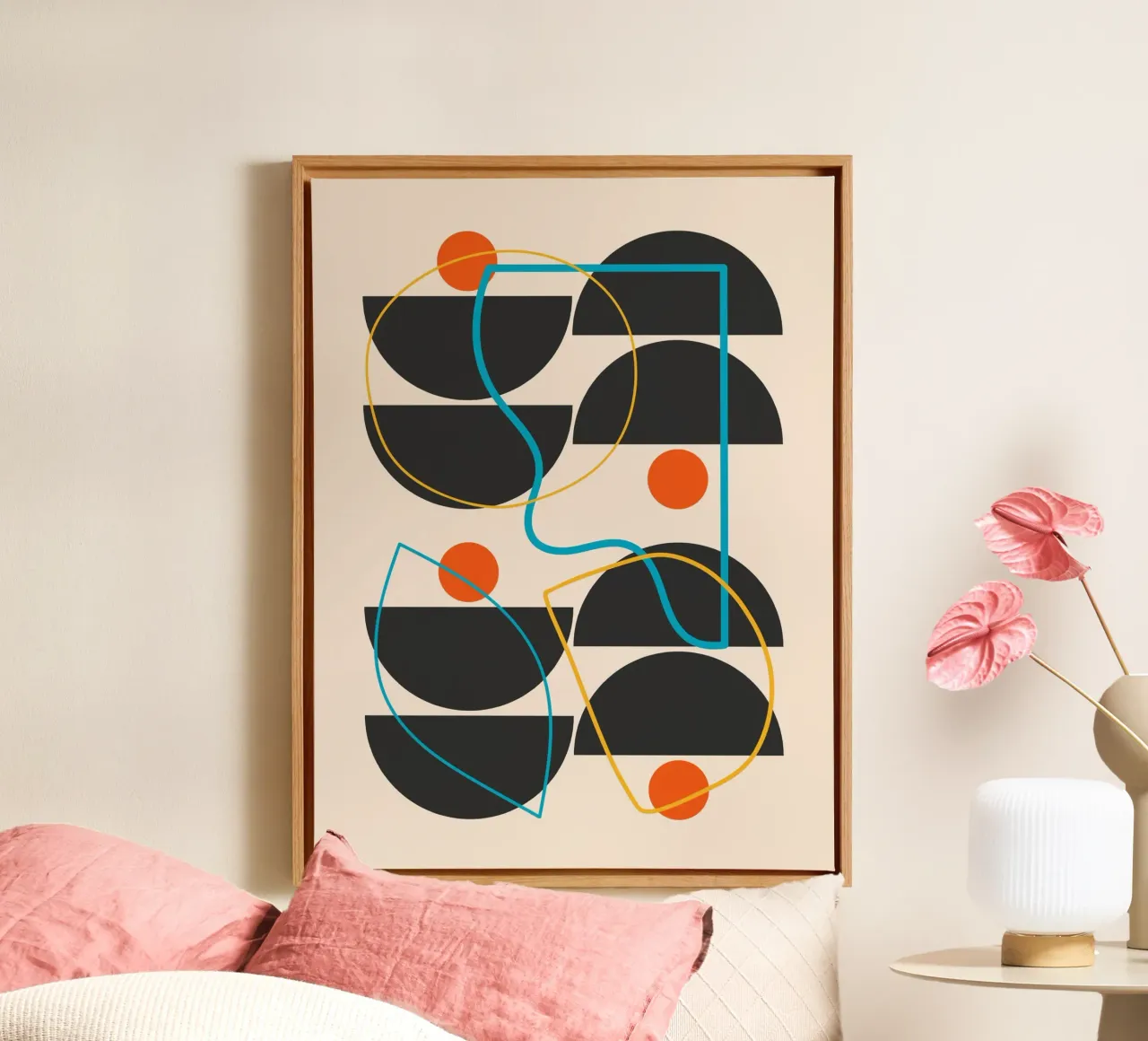 Midden eeuw 18 canvas met Baklijst van Little Dean