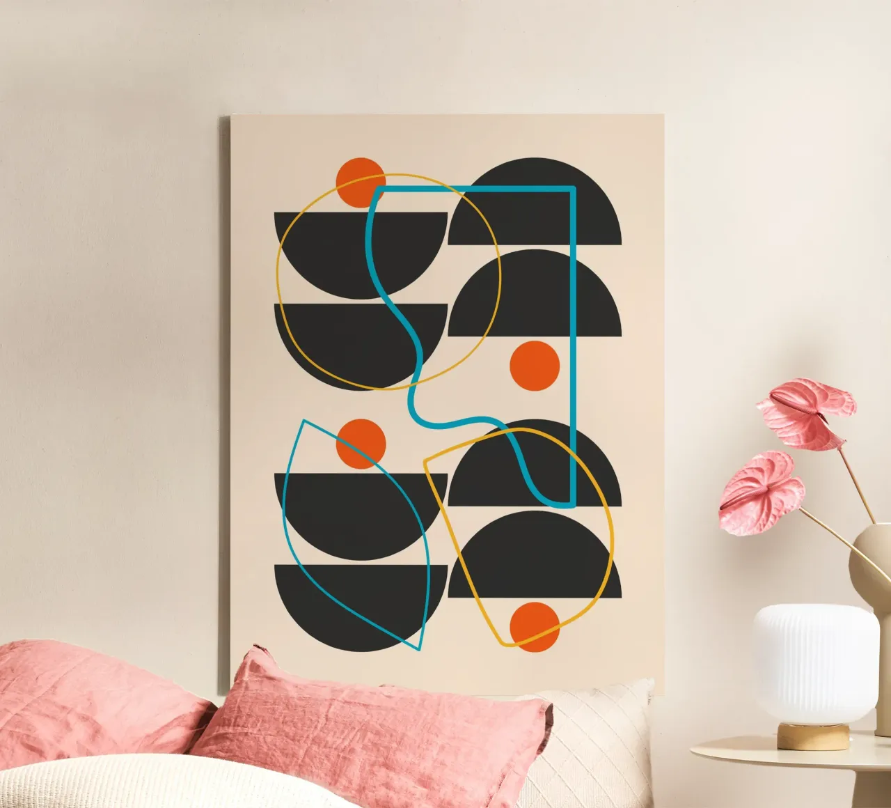 Midden eeuw 18 canvas met Baklijst van Little Dean