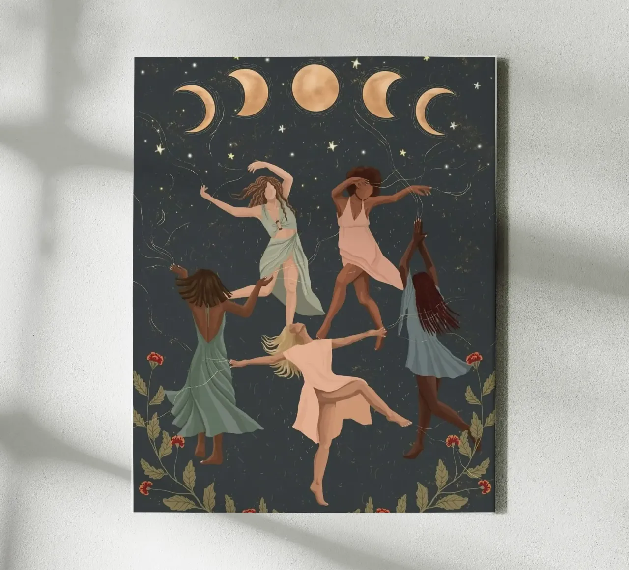 dancing in the moon canvas with Floater frame by huminity