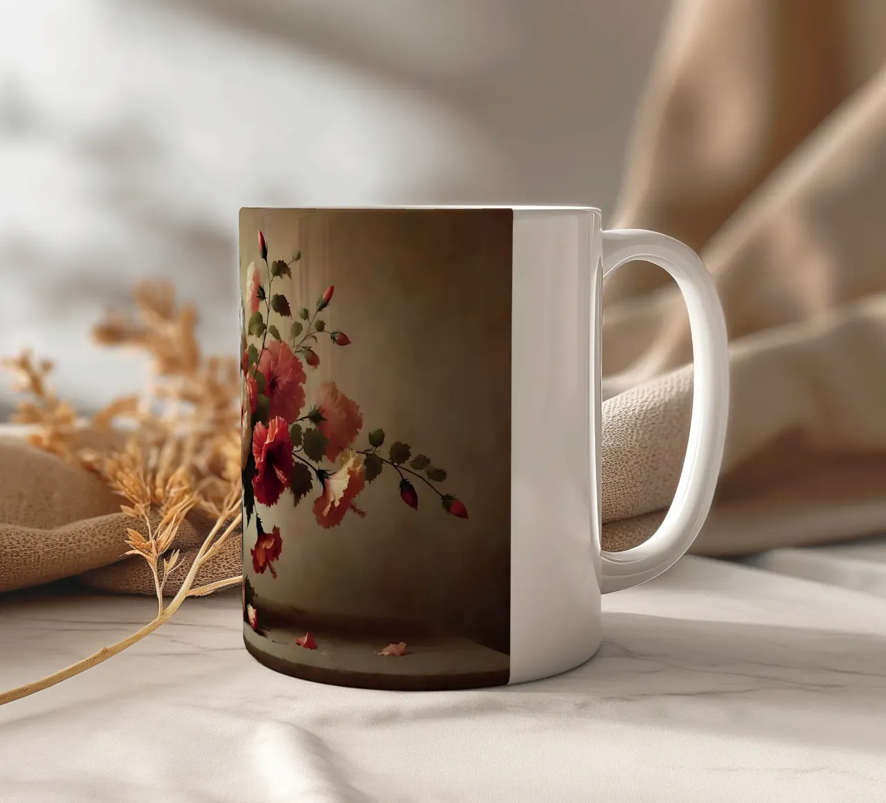 Bouquet di fiori di ibisco tazza in ceramica da VintageBotanics