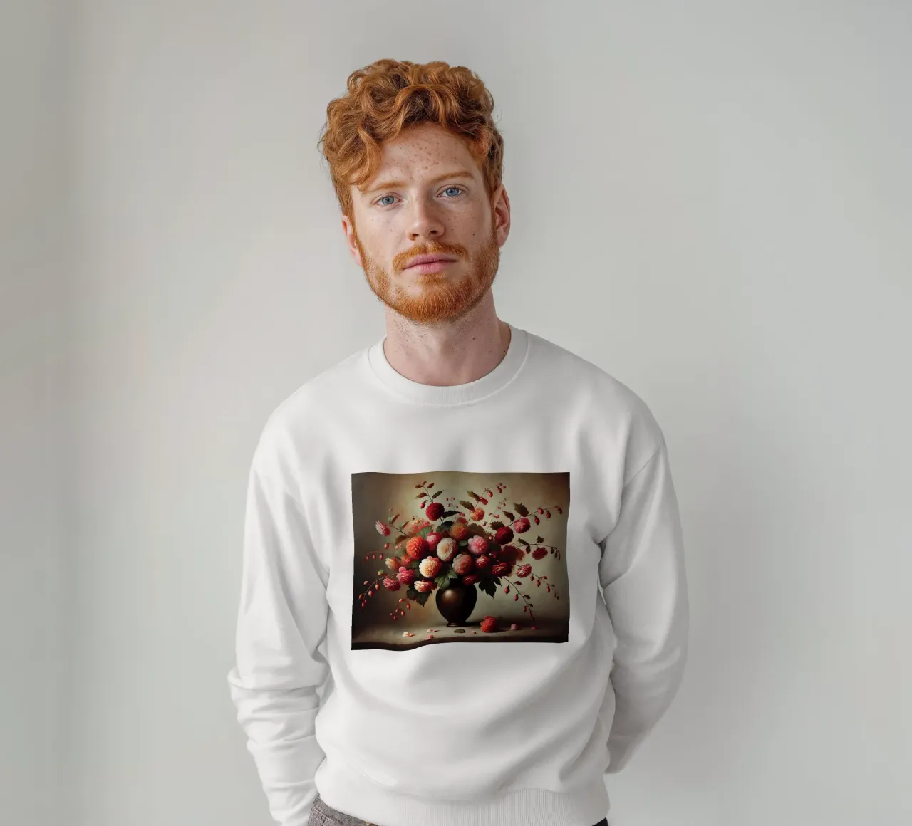 Bouquet of Begonia Flowers sweatshirt by VintageBotanics