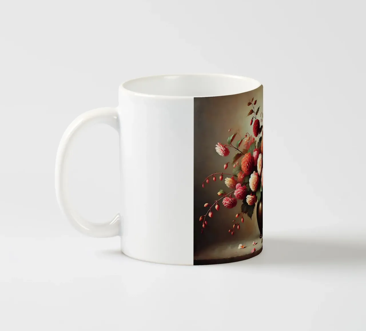Bouquet di fiori di begonia tazza in ceramica da VintageBotanics