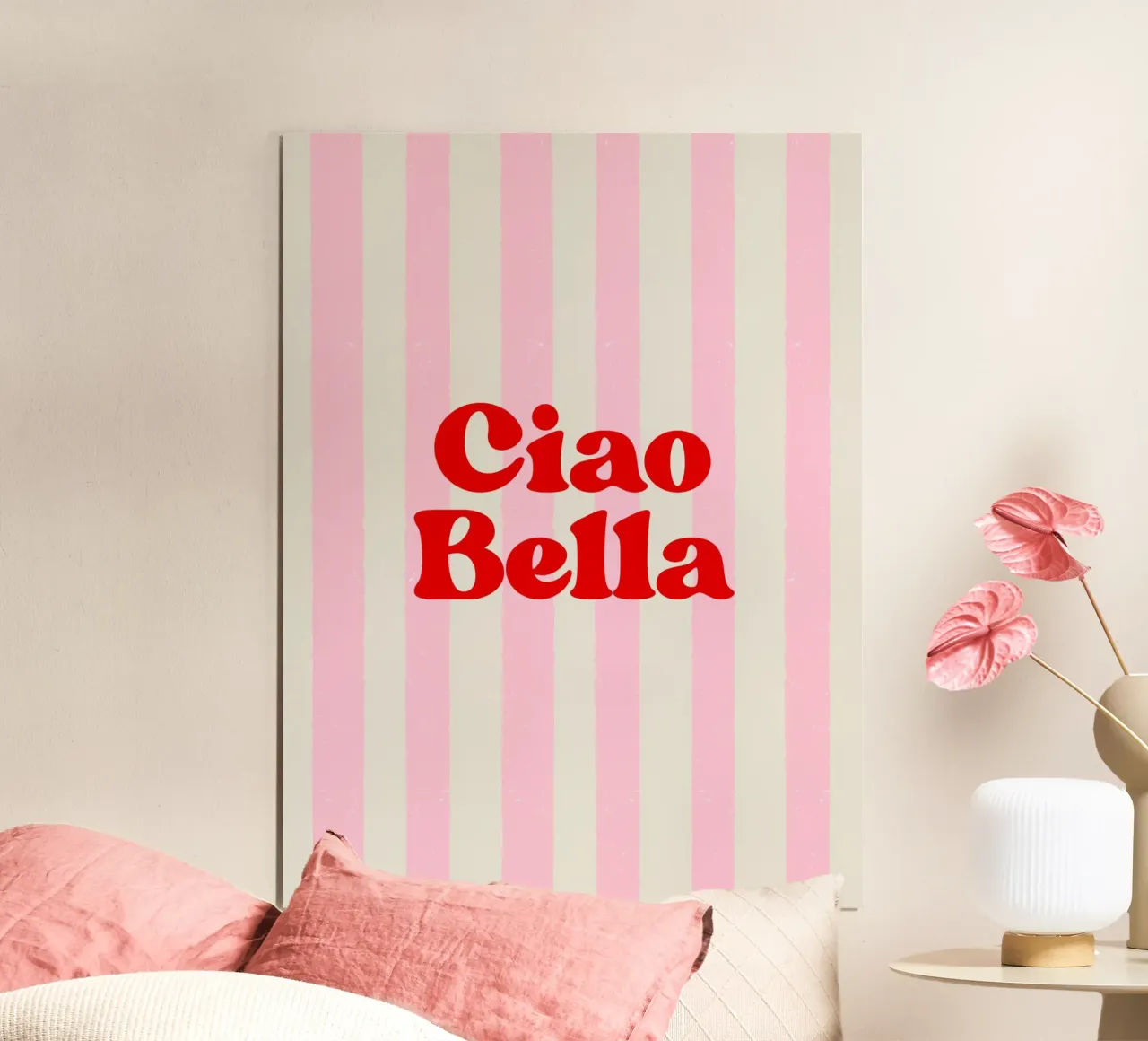 Ciao bella poster con telaio in plastica da PinkCandyWalls