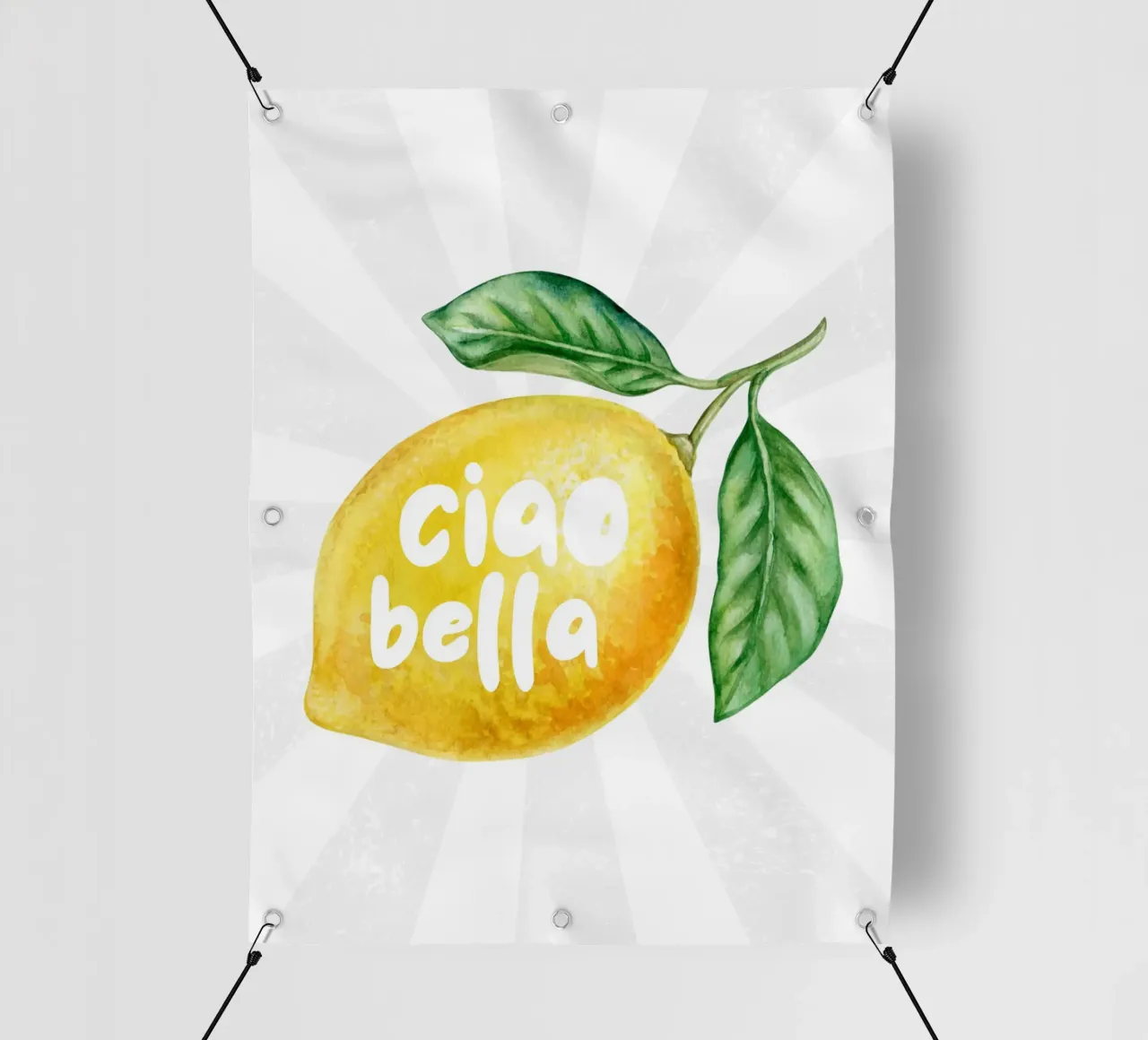 Ciao bella limone telo in pvc da PinkCandyWalls