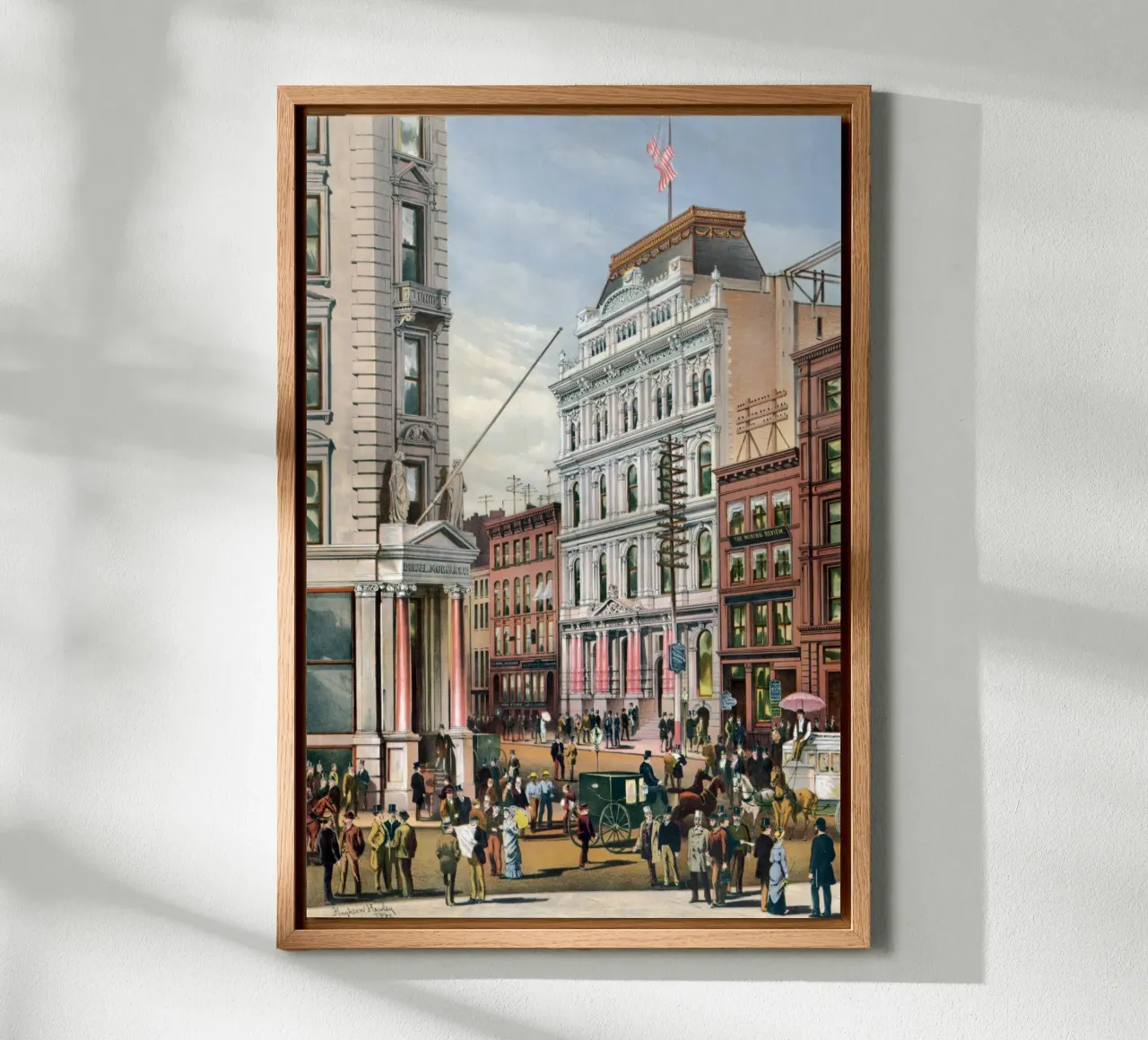 La Borsa di New York nel 1882 tela con Cornice a cassetta da the-witcher