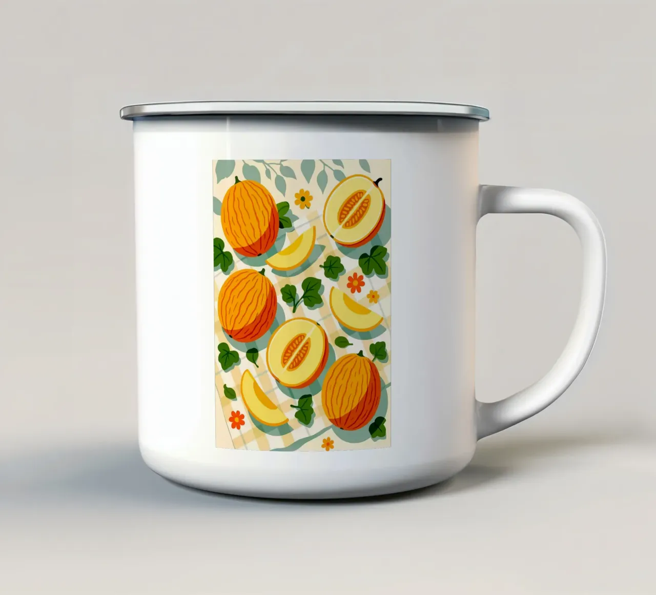 Melone di Casaba - Una tavola stilizzata tazza in smalto da Sven B Strauss